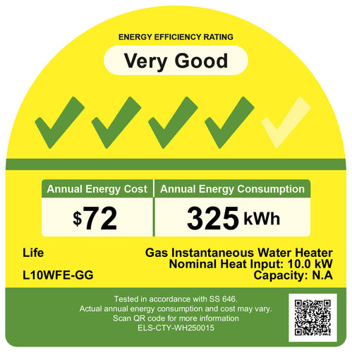 Smart Gas Water Heater - L10WFE High Efficiency Tankless, Energy Saving, Instant Hot Water for Home & RV Use