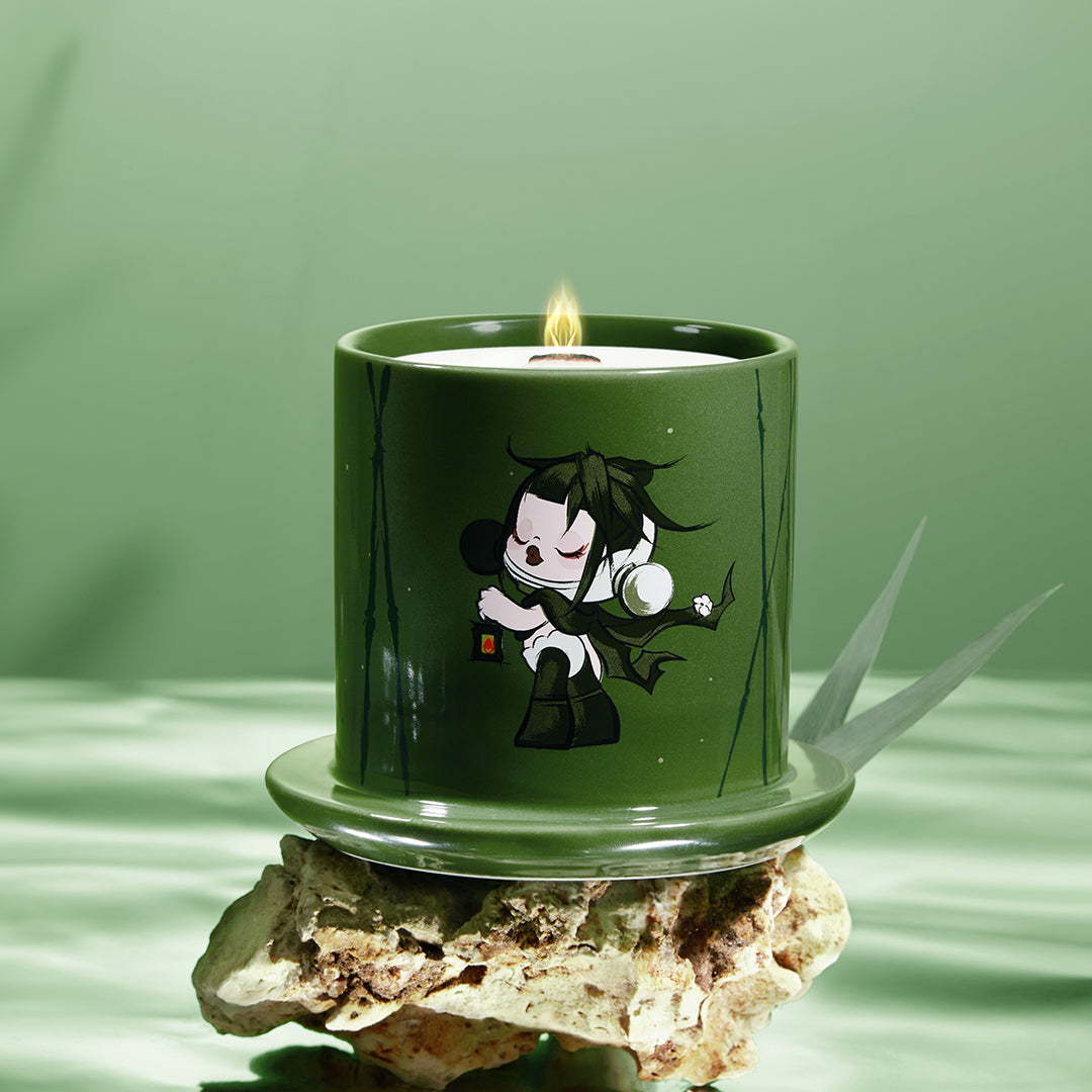 POP MART SKULLPANDA The Ink Plum Blossom Series Scented Candle - Floral Aromatherapy for Home Decor, Relaxation & Gift Giving