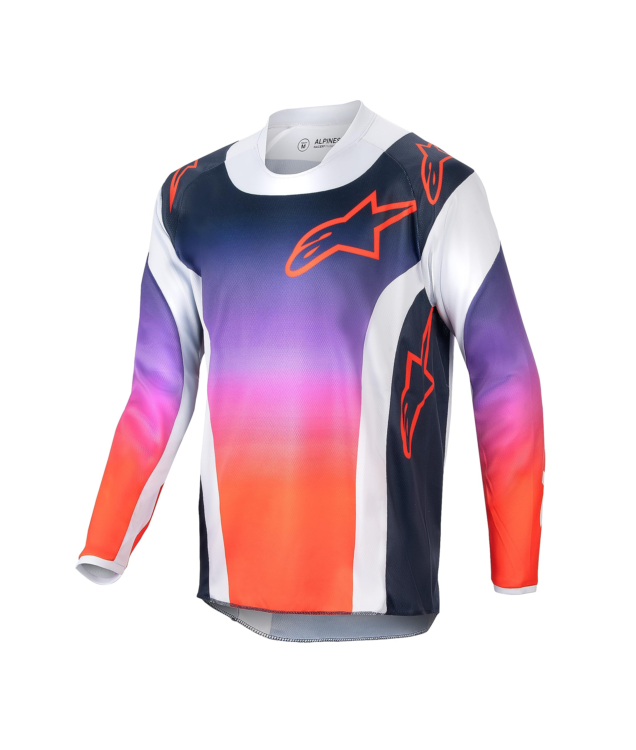 Alpinestars Racer Hoen Light Grey/Hot Orange/Black Youth Motocross Gear Set - Jersey and Pants Combo for Dirt Bike Racing & Off-Road Riding