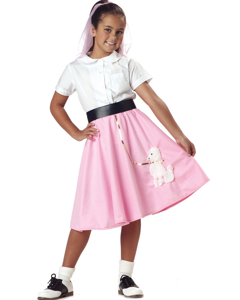 50s Poodle Skirt - Vintage 1950s Rockabilly Swing Dance Costume for Girls | Perfect for Halloween, Themed Parties & Retro Photo Shoots