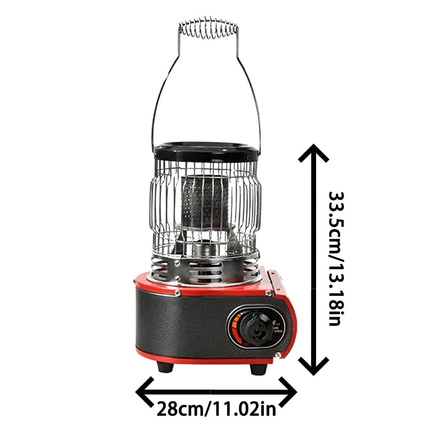Portable Kerosene Heater Stove - Stainless Steel Indoor & Outdoor Camping Heater - Lightweight Oil Burner for Home, Garage, Tent & Emergency Heating - Yellow