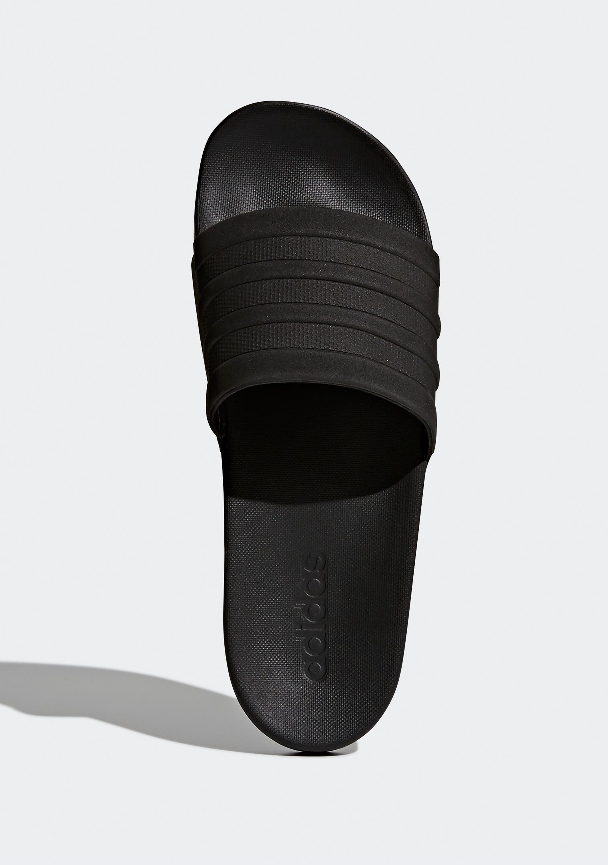 Adidas Men's Adilette Cloudfoam Plus Mono Slide Sandals - Ultra Comfortable Slides for Men with Cloudfoam Cushioning - Perfect for Pool, Beach, Gym & Indoor Use