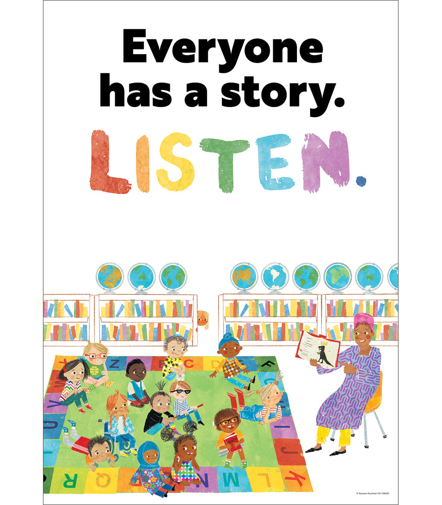 All Are Welcome - Inspirational Diversity Poster for Classroom, Office & Home Decor - Motivational Wall Art for Inclusive Spaces