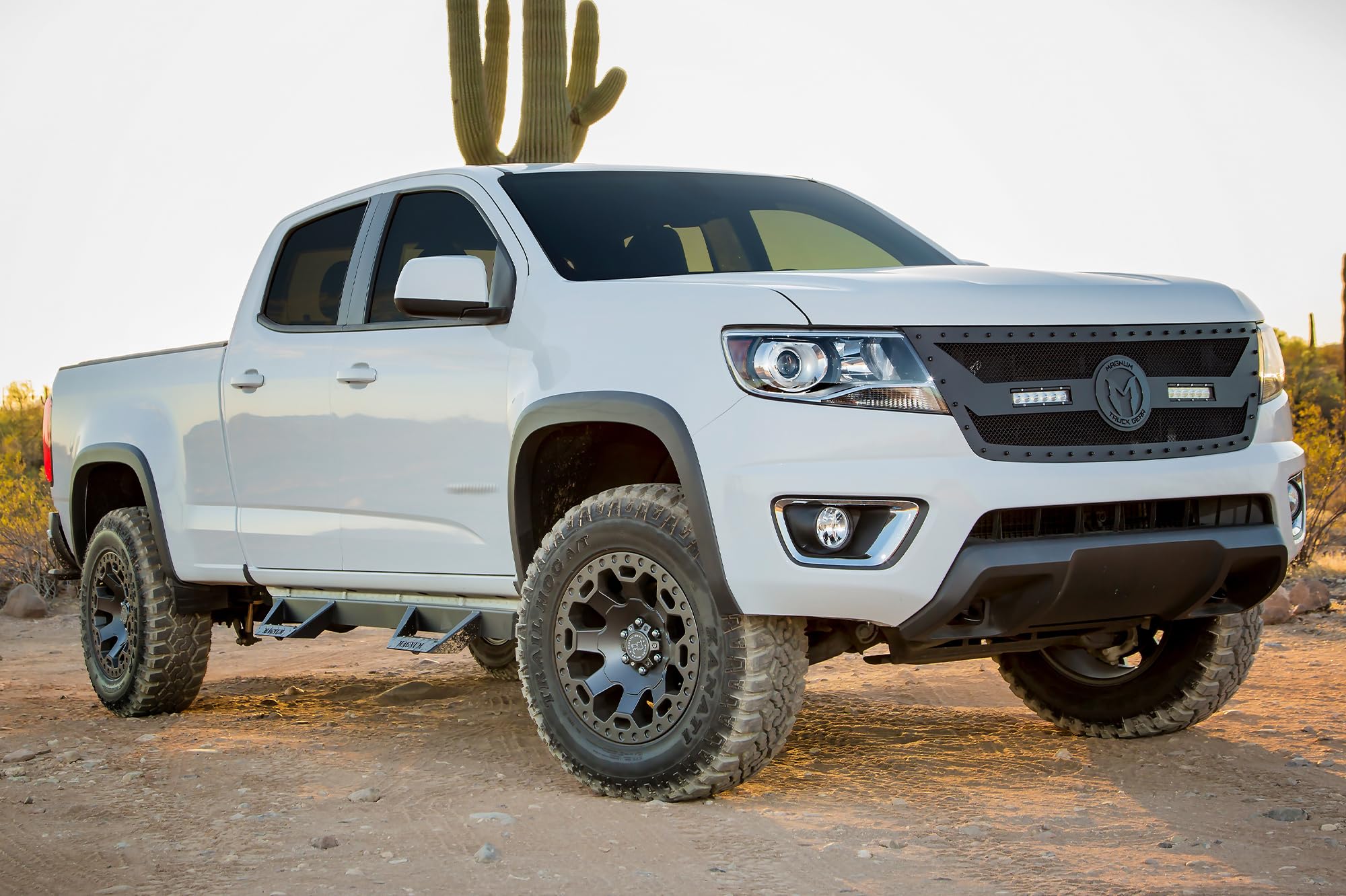**Black Magnum RT Drop Steps Running Boards for 2019-2025 Ford Ranger Crew Cab - Heavy Duty Side Steps for Off-Road & Daily Driving**