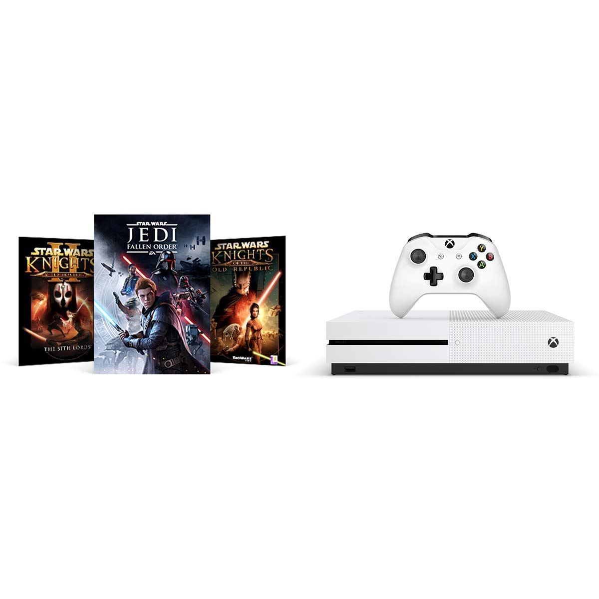 Refurbished Xbox One S 1TB Console with Star Wars Jedi: Fallen Order Bundle - Gaming Console for Home Entertainment & Action-Adventure Game Lovers