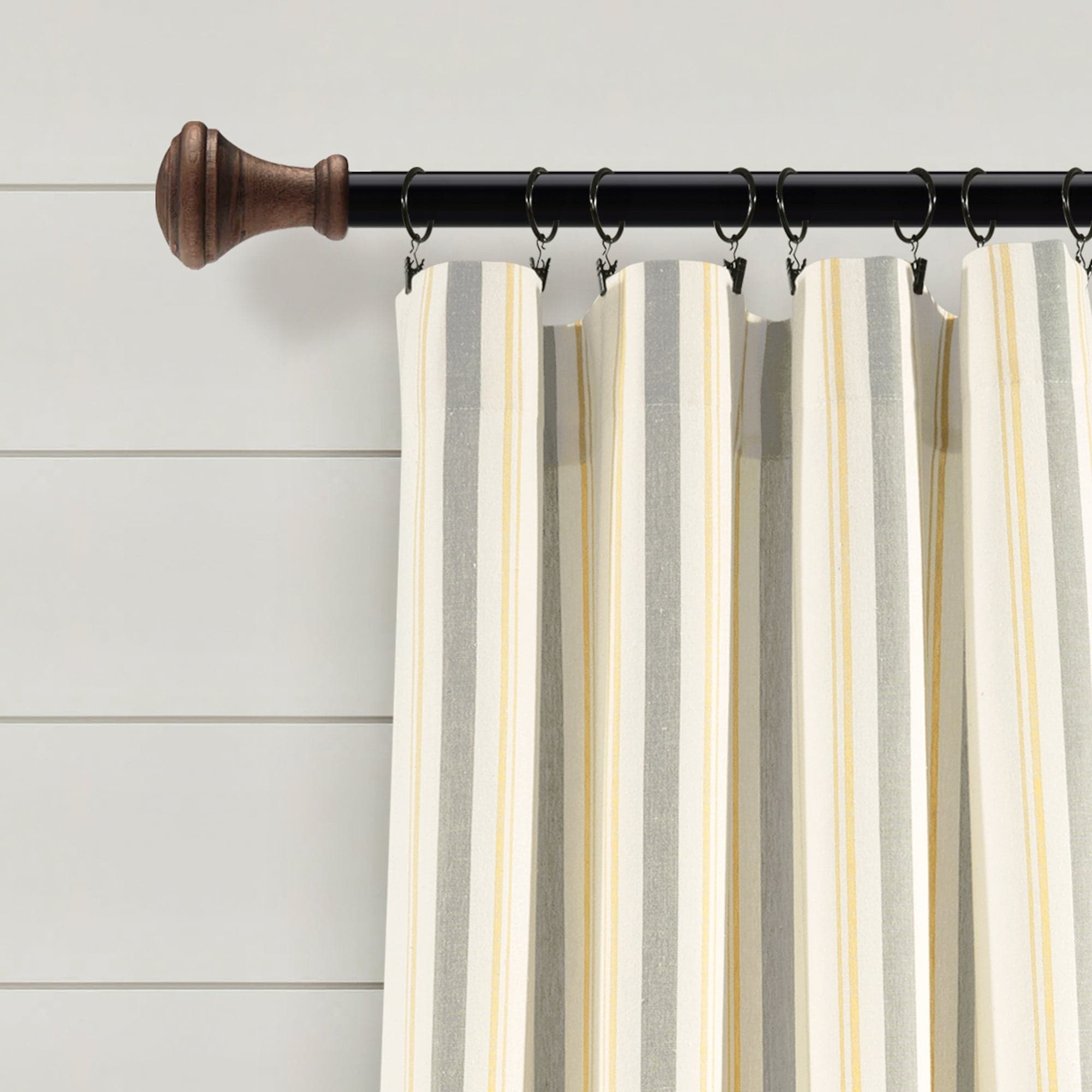 Farmhouse Stripe Yarn-Dyed Recycled Cotton Blend Window Curtain Panel Set - Blackout Thermal Insulated Drapes for Living Room, Bedroom & Nursery (2 Panels, 52x84 Inch) - Perfect for Rustic, Modern & Farmhouse Home Decor