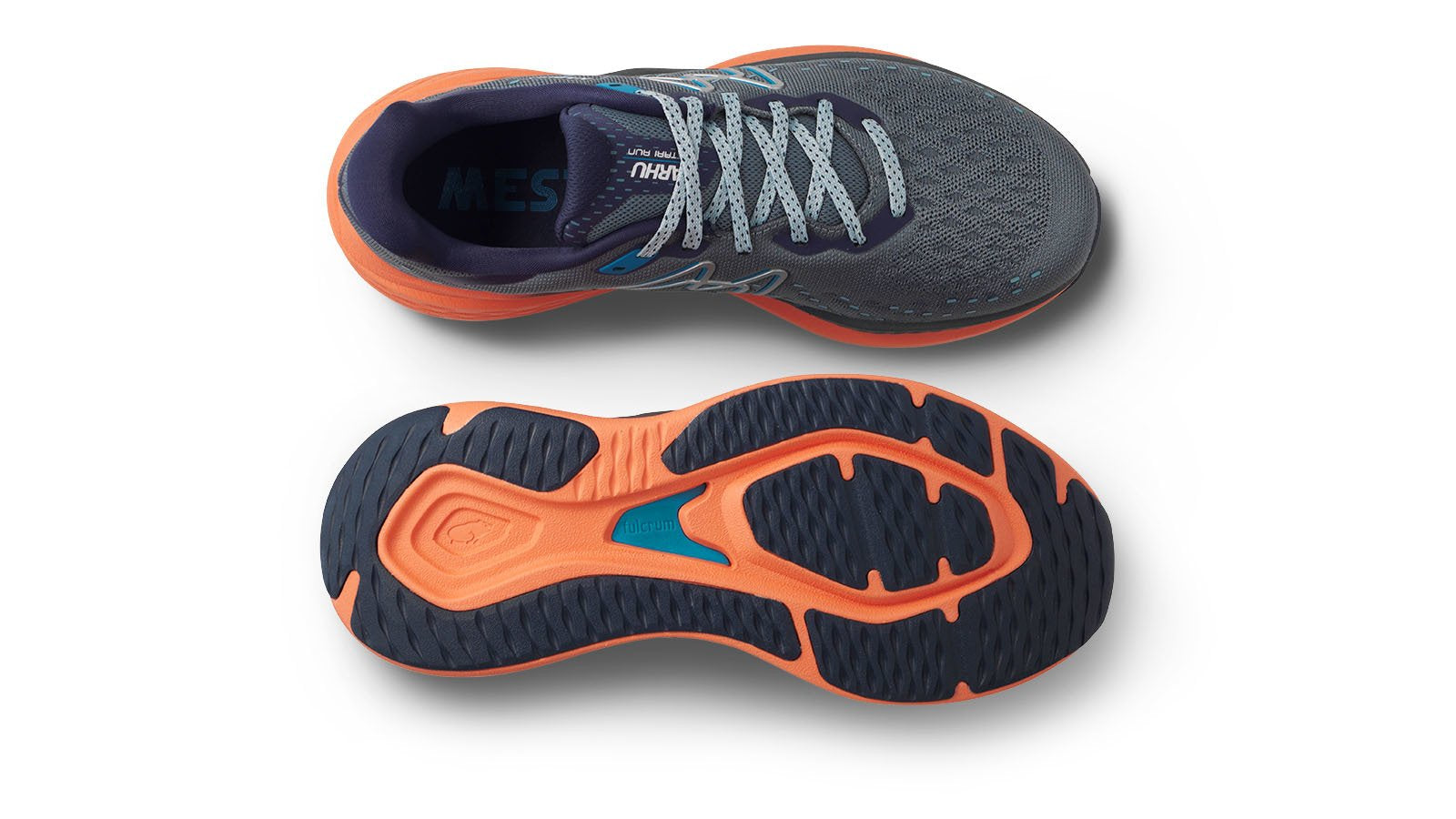 Men's Mestari Run Stormy Weather / Tangerine Running Shoes - Lightweight & Breathable for Jogging, Gym Workouts & Outdoor Activities
