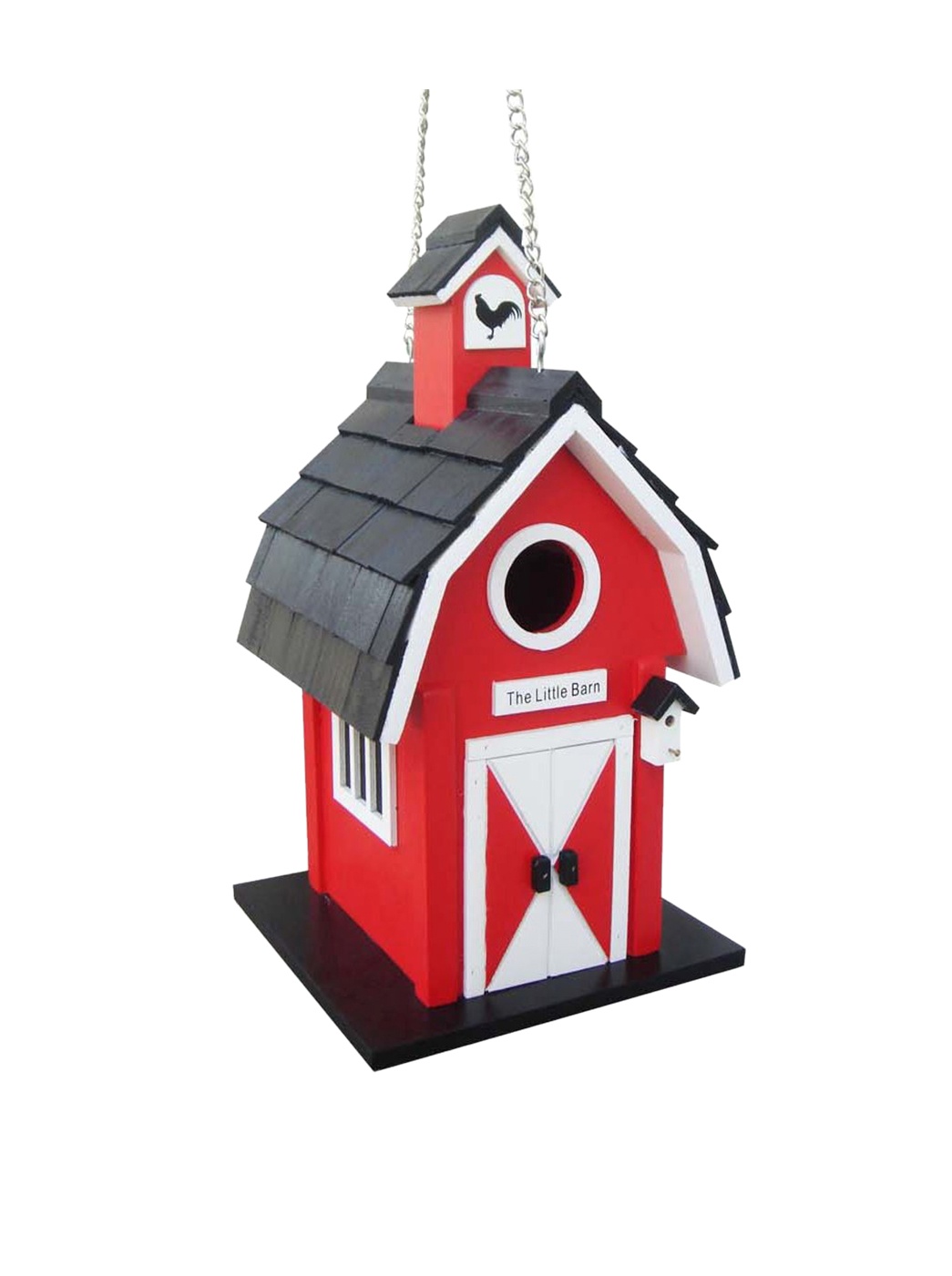 Red Barn Birdhouse for Garden & Outdoor Decor - Attract Birds with Charming Home Bazaar Bird House for Backyard, Patio, or Farmhouse Style