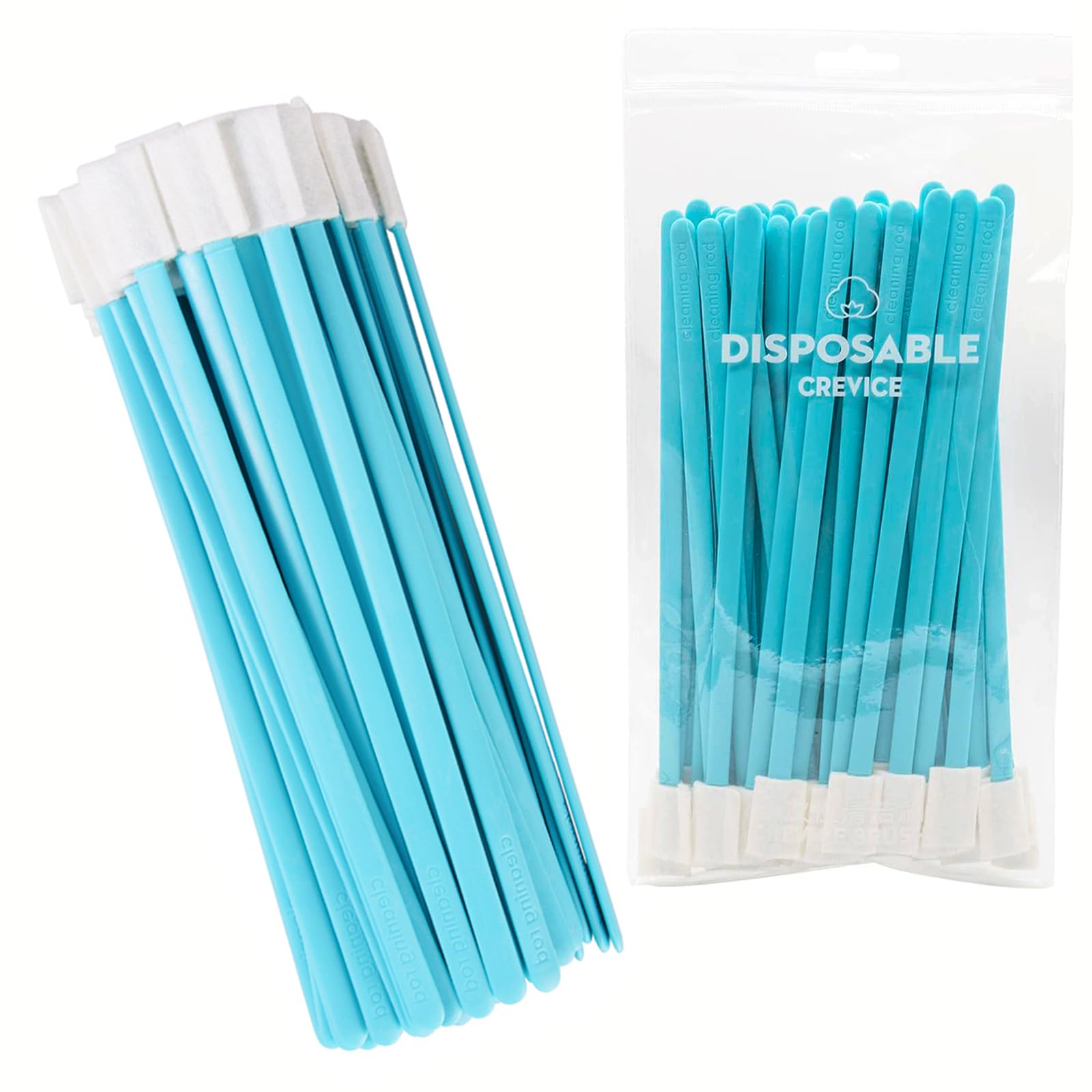 50Pcs Blue Crevice Cleaning Brushes Kit - Car & Toilet Detailing Tools for Home Use