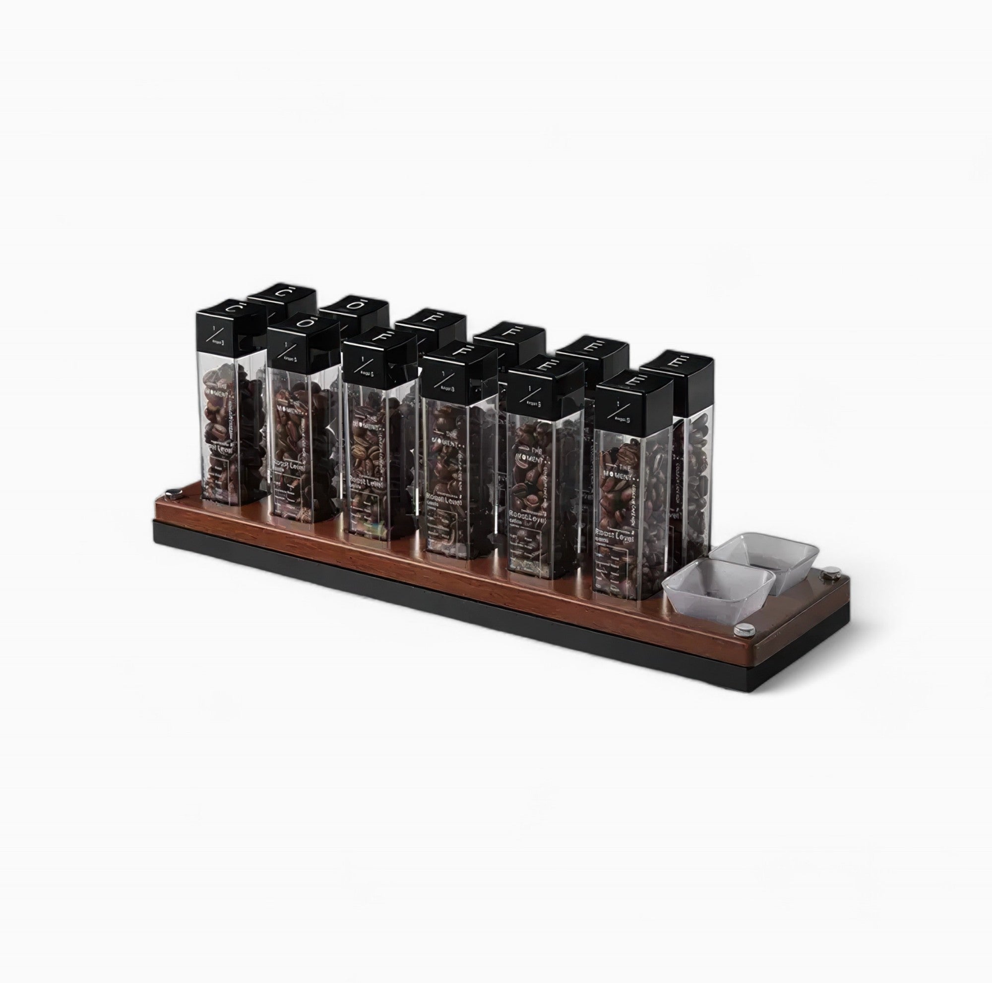 Premium Coffee Bean Storage Tubes with Stand - Airtight, Durable & Stackable for Freshness - Perfect for Home Baristas, Coffee Shops & Gifting (MUVNA Brand)