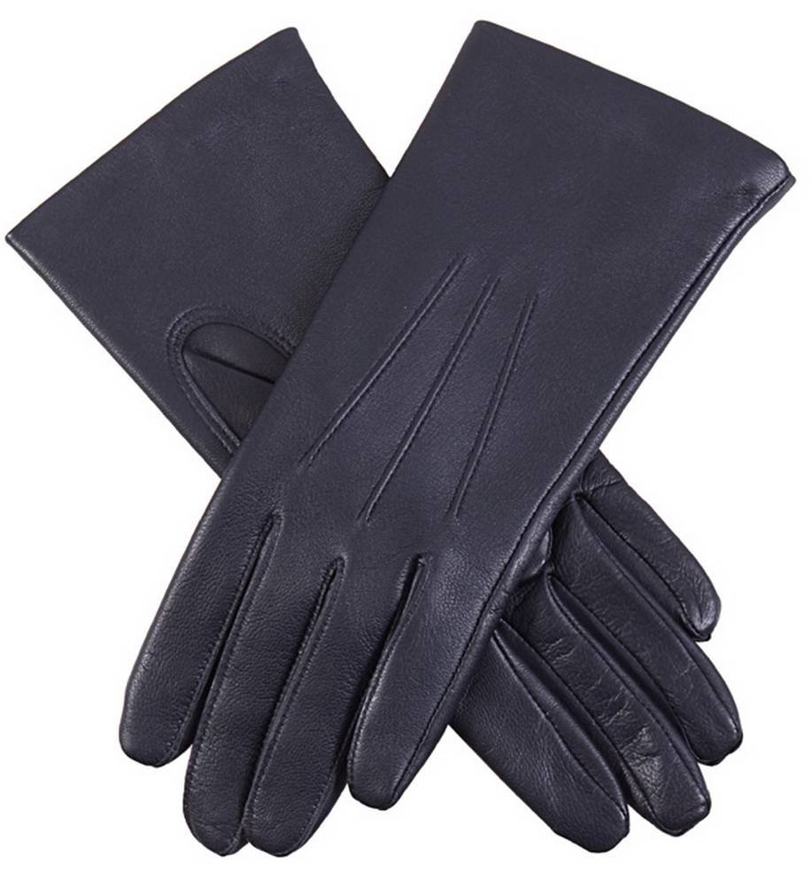 Women's Emma Classic Hairsheep Leather Gloves - Navy Blue | Soft & Warm Winter Gloves for Driving, Outdoor Activities & Fashion Accessories