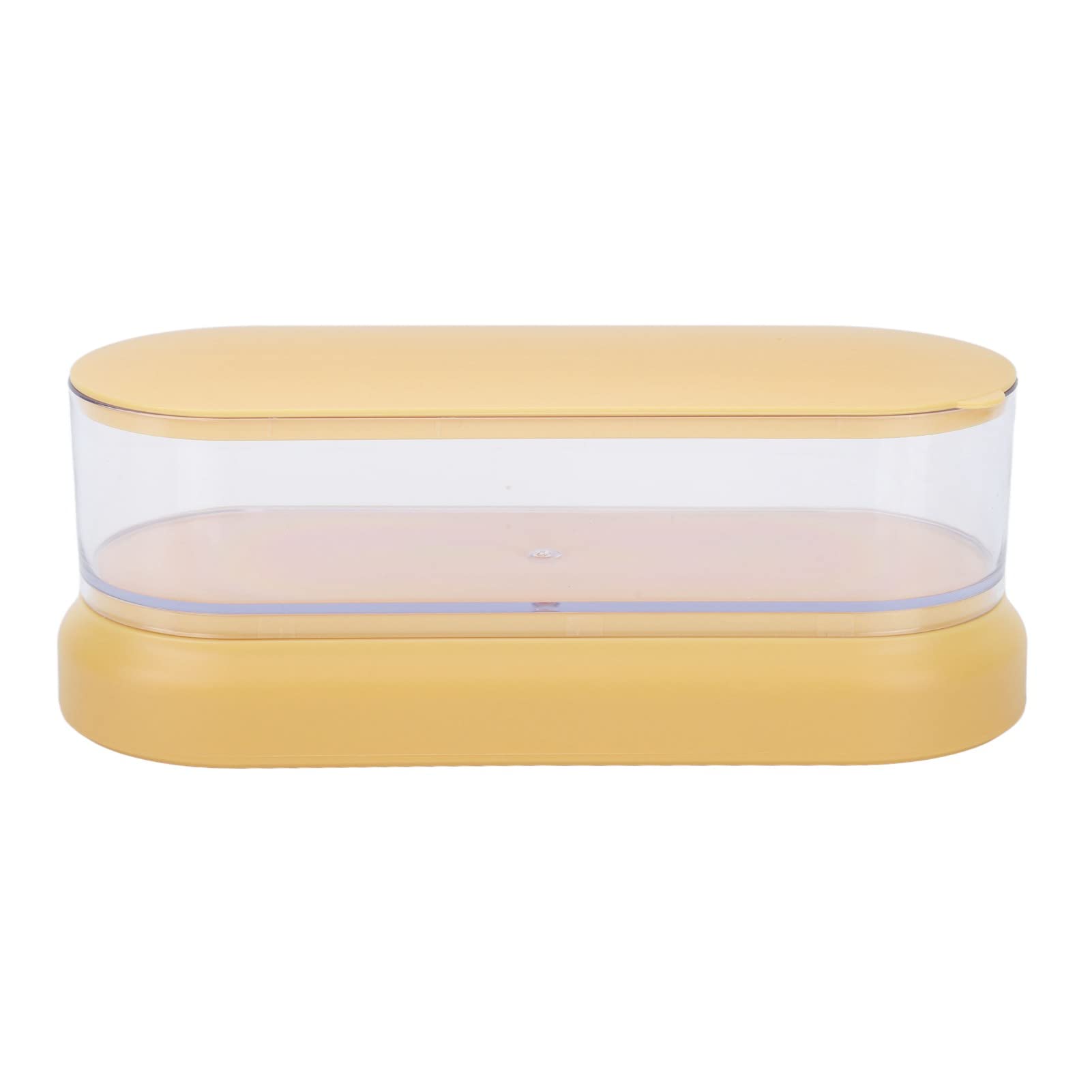 **Ultrasonic Nail Tool Cleaner - Portable & Fast Cleaning Machine for Nail Tools, Jewelry & Glasses - Multifunctional & Visual Cleaning (Yellow) - Perfect for Salons, Home Use & Travel**