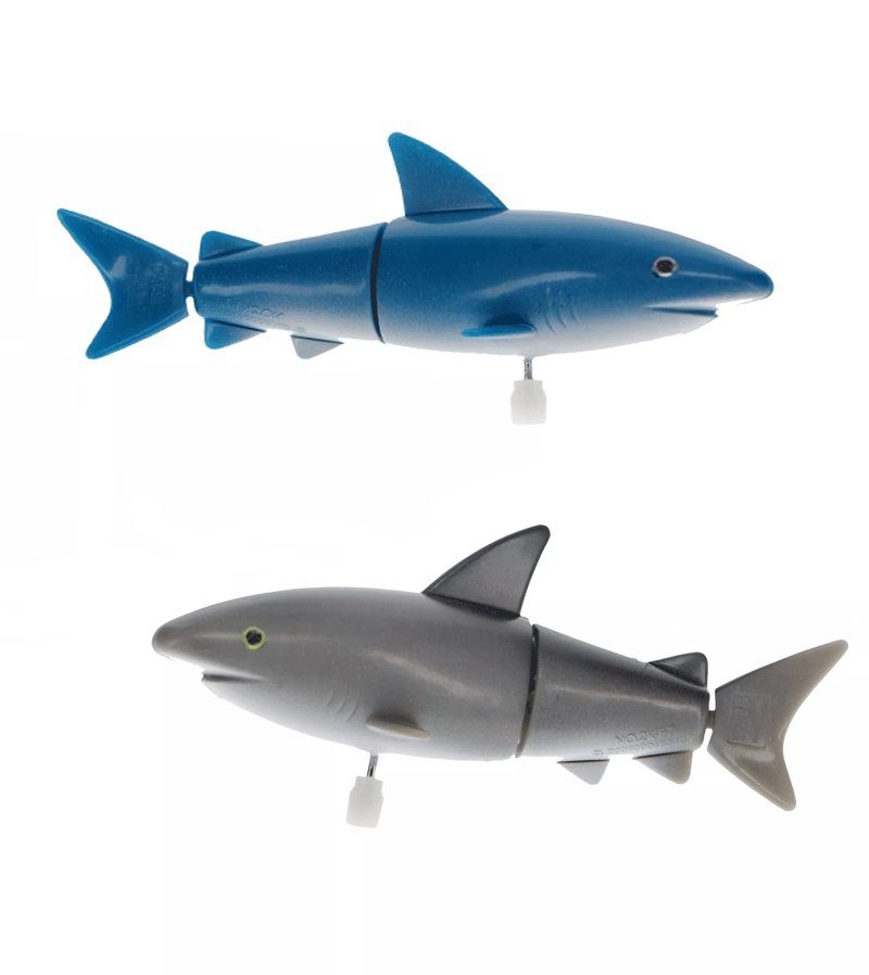 Wind Up Shark & Marlin Toy - Swimming Ocean Animal Toys for Kids Bath Time, Pool Party & Outdoor Play - Fun Mechanical Bath Toys for Children