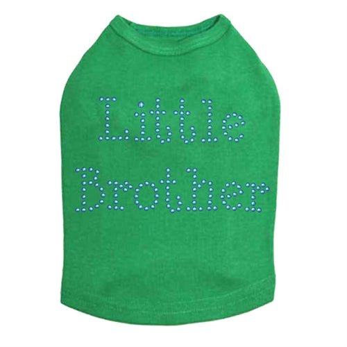 Blue Little Brother Nailheads Dog Tank Top - Stylish Pet Apparel for Small Dogs - Perfect for Summer Walks & Outdoor Adventures