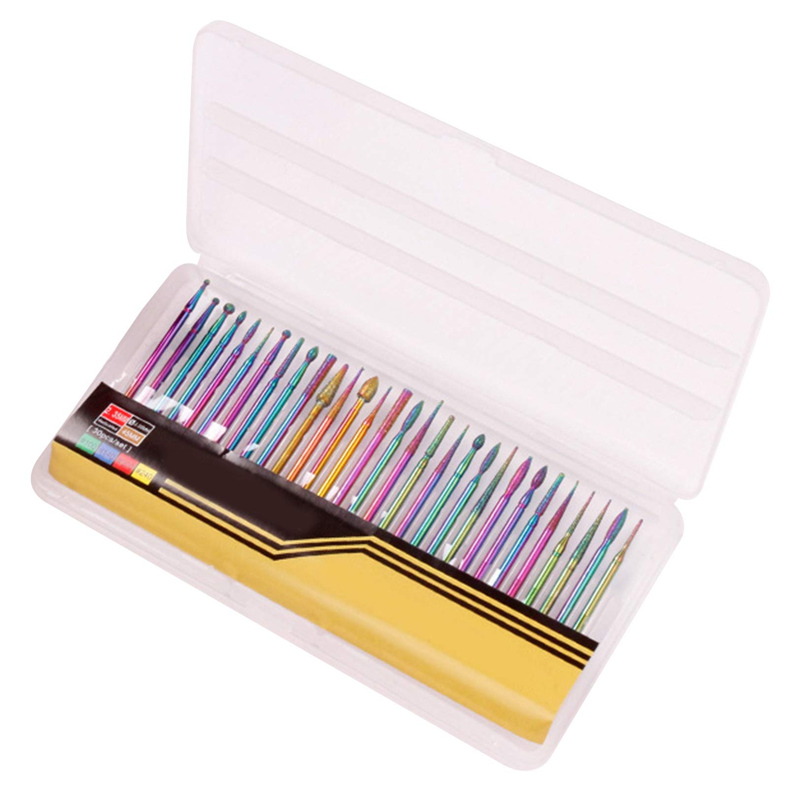 Petyoung Professional Nail Drill Bit Set - 20PCS Nail Grinding Heads & Polishing Bits for Manicure Pedicure Tools - Perfect for Salon, Home Nail Care & DIY Gel Polish Removal (Use for Acrylic Nails, Cuticle Cleaning & Nail Art Design)