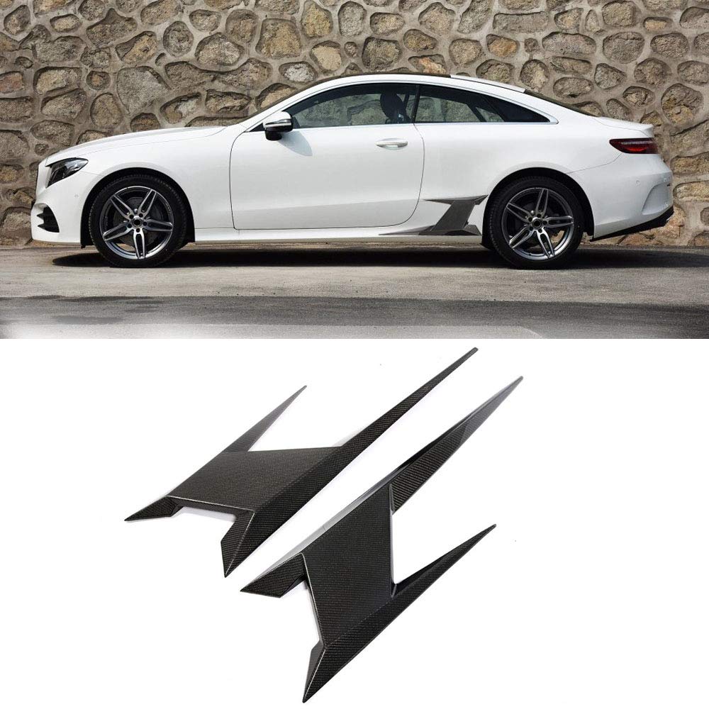 Carbon Fiber Rear Air Vent Cover Trim for Mercedes Benz W213 E250 E300 E400 E500 E550 Sport E43 E63 AMG (2016-2018) - Stick-On Apron Spoiler Canard - Enhance Style & Aerodynamics for Street Racing & Car Shows
