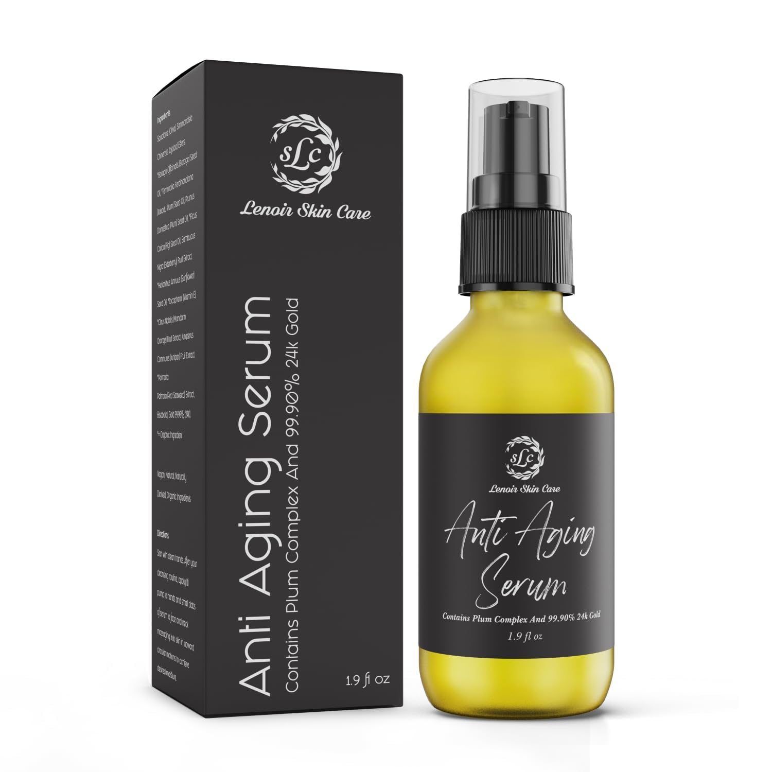 Best Anti-Aging Face Serum for Women & Men - 1.9 fl.oz Natural Vitamin C Facial Essence | Fragrance-Free, Vegan, Cruelty-Free Skincare | Reduce Wrinkles & Brighten Skin | Perfect for Night Routine & Daily Moisturizing