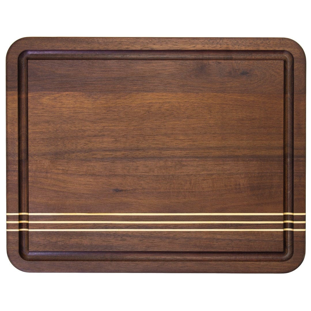 Totally Bamboo Acacia Pinstripe Cutting Board with Juice Groove - 14x11 Inch Kitchen Chopping Board for Meat, Vegetables & Fruits - Perfect for Home Cooking & Food Prep