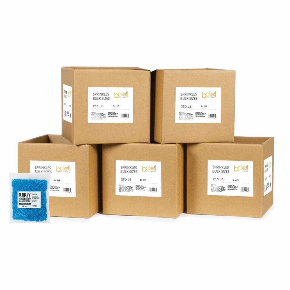 4mm Blue Sprinkle Beads in Bulk - Case Pack for Jewelry Making, Cake Decorating & DIY Crafts