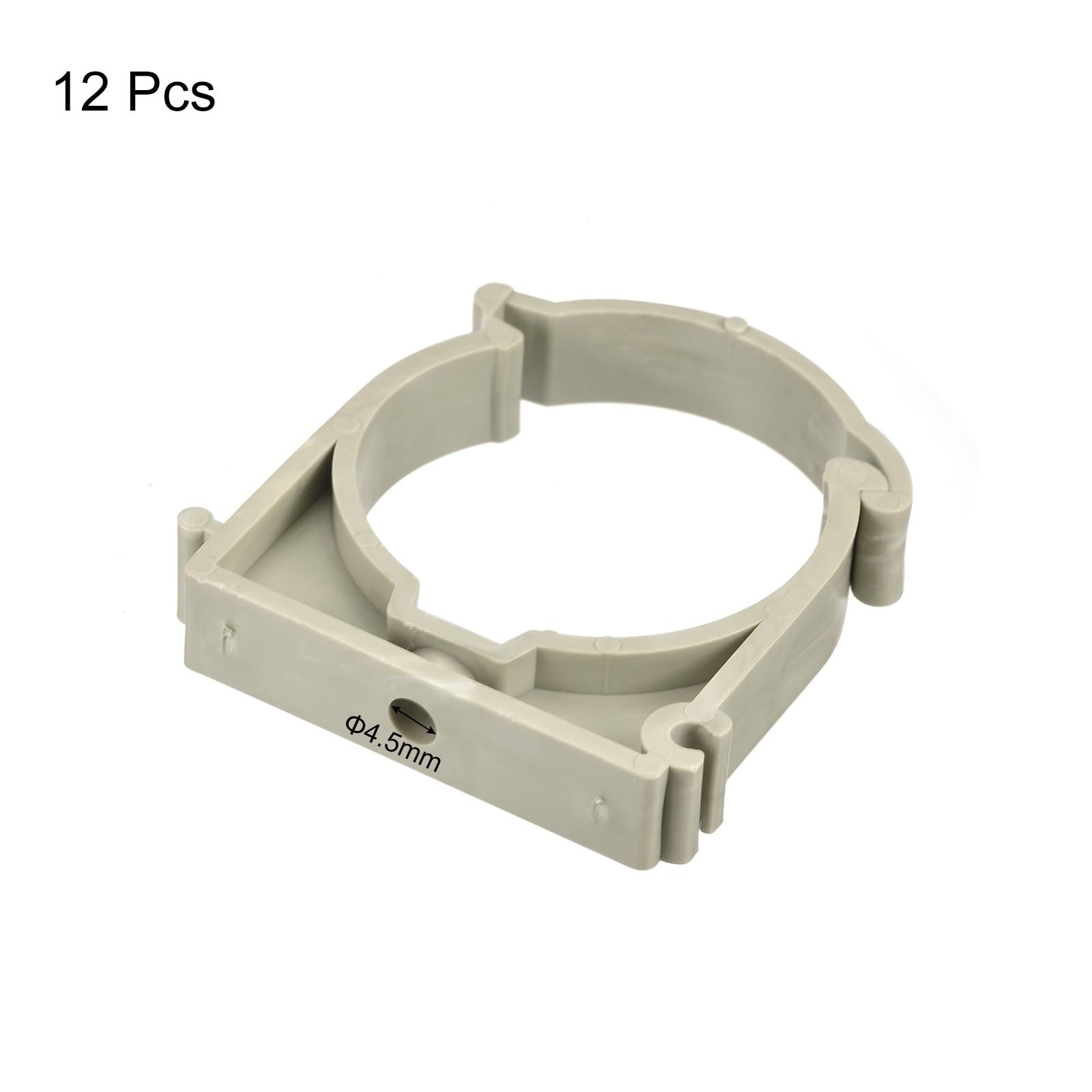uxcell 25mm PPR Pipe Clamps - 12pc Gray Hose Fittings for Water Supply