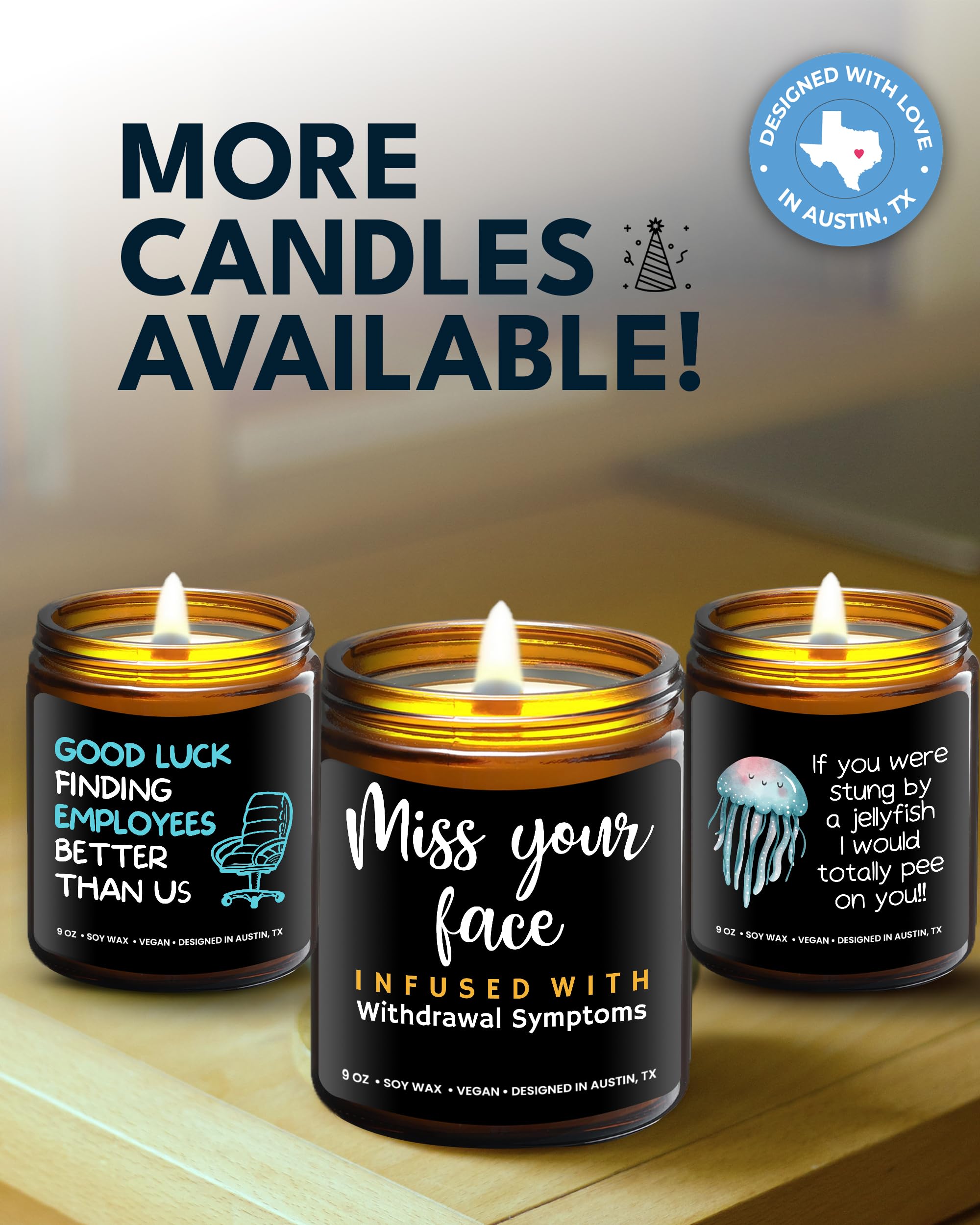 Funny Friendship Candle Gift - 'I Miss Your Face' Scented Candle for Women & Men | Unique Humorous Gift for Best Friends, Birthday Present | Perfect for Home Decor, Relaxation & Friendship Celebrations