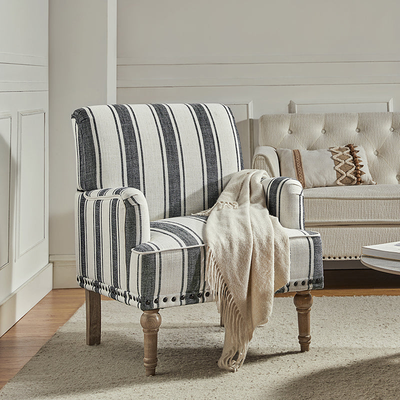 Lecce Armchair - Modern Upholstered Accent Chair for Living Room, Bedroom & Office - Comfortable Lounge Seating with Sturdy Wooden Legs