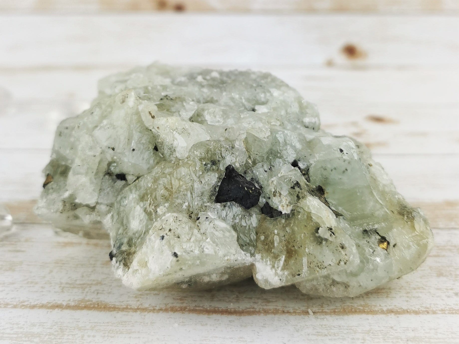 Natural Datolite with Pyrite Crystal Specimen - Rare Mineral Collection for Healing, Meditation & Home Decor