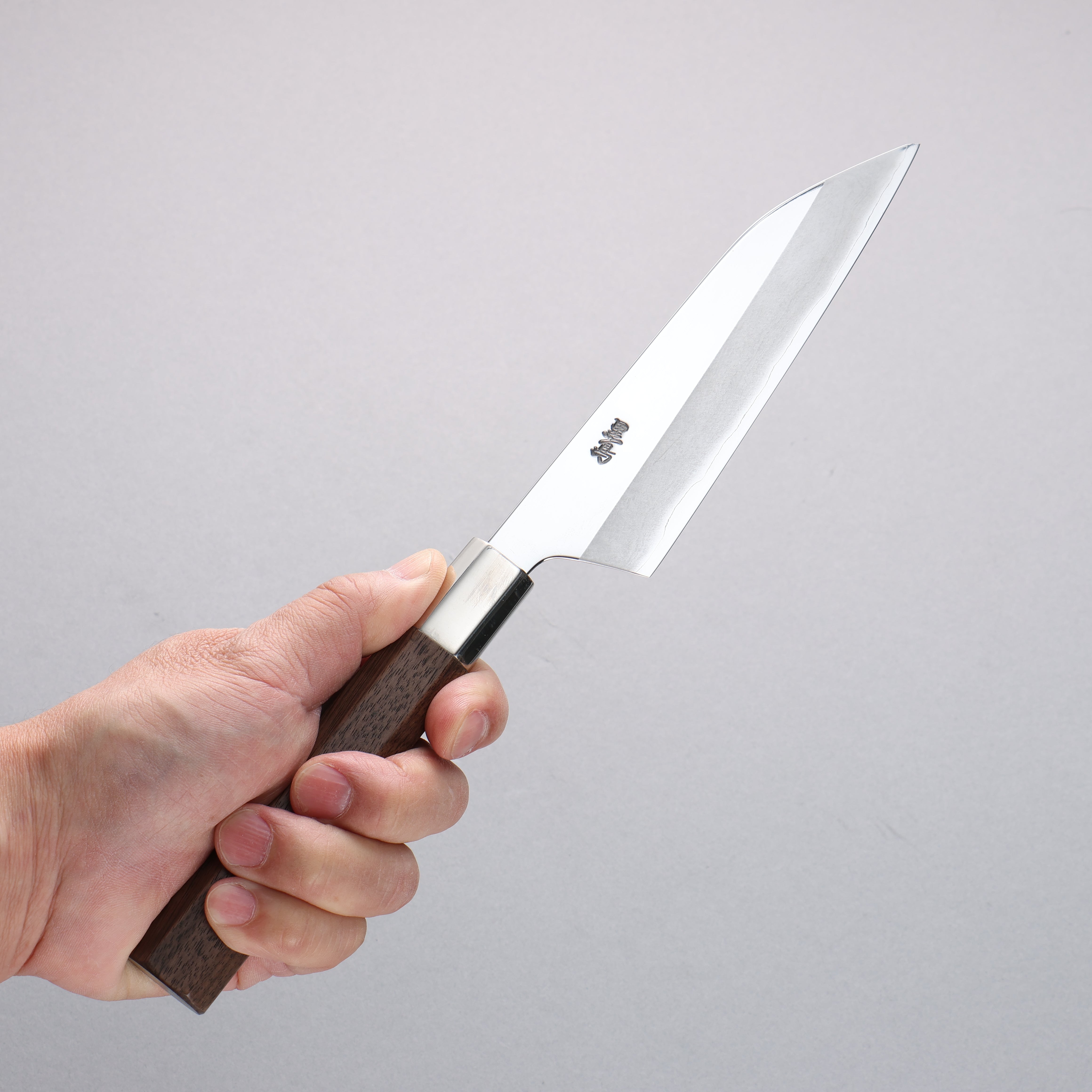 Premium Kurotori Silver Steel No.3 Migaki Finished Petty Utility Knife 135mm - Ergonomic Walnut Handle - Perfect for Slicing, Peeling & Precision Kitchen Tasks