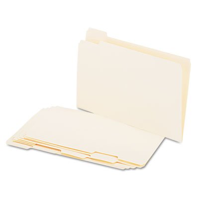 Legal Size Manila File Folders - 1/5 Cut Assorted, One-Ply Top Tab, 100 per Box (Pack of 1) - Perfect for Office Organization, Document Filing & Record Keeping