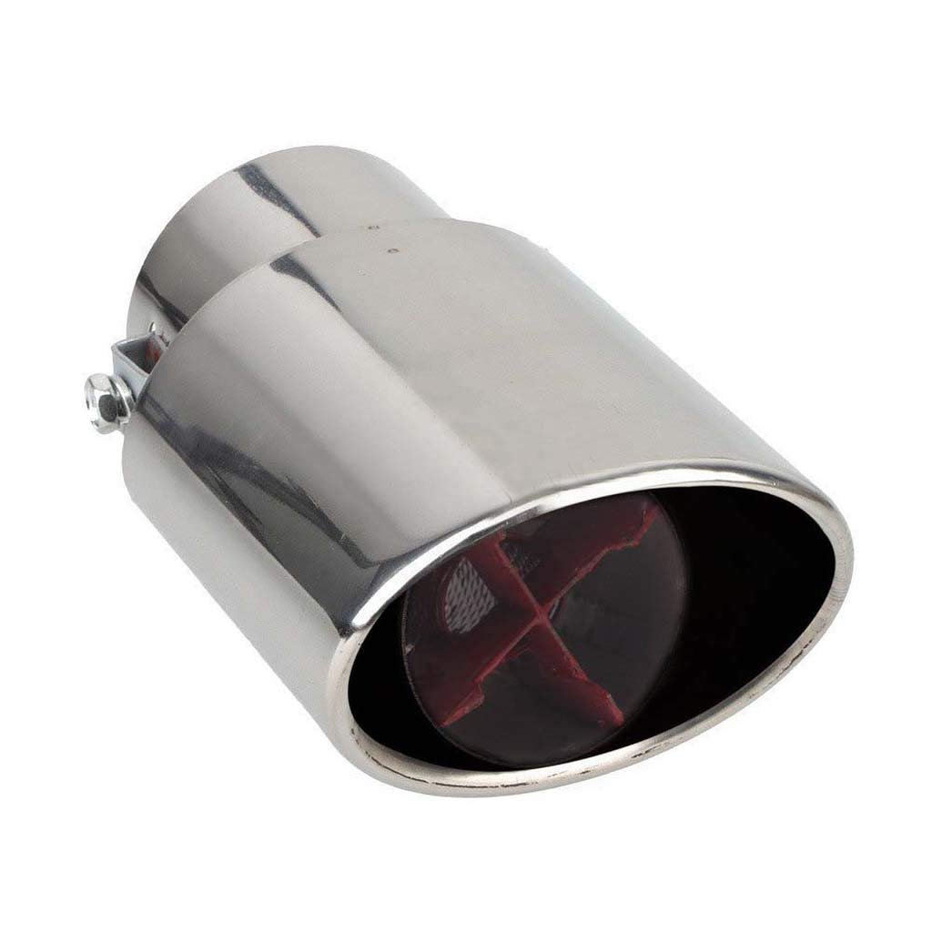 GOLSM Single Oval Pipe Chrome Exhaust Silencer for Maruti 800 MPFi - Stylish Car Upgrade for Enhanced Performance & Sound | Perfect for Street Racing & Custom Car Modifications