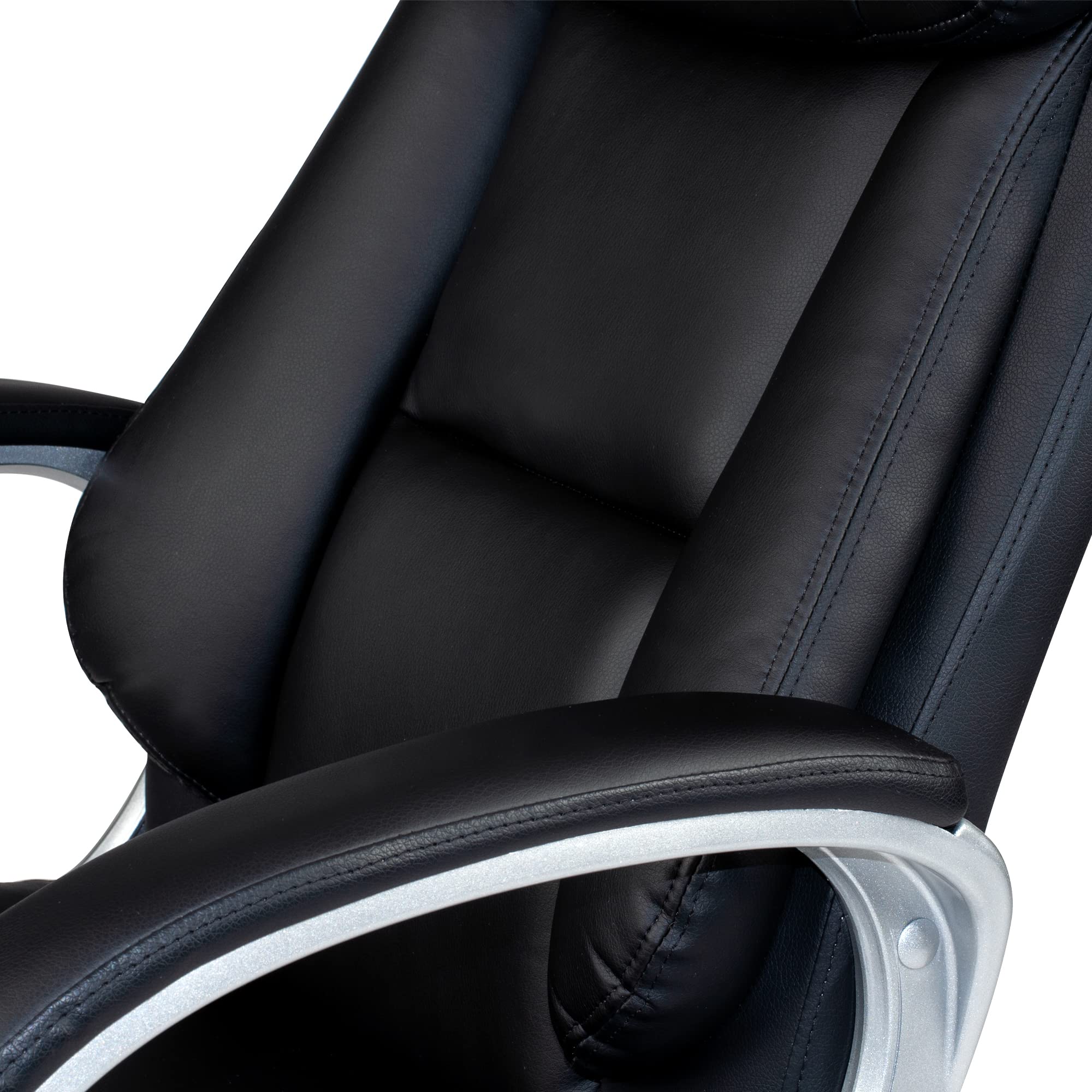 Poundex Black Ultra Comfort Office Chair - Ergonomic Adjustable Swivel Task Chair for Home & Office Workspace