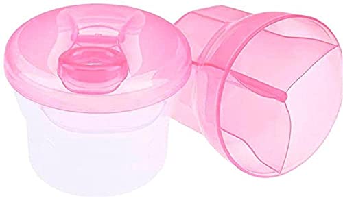 Baby Formula Dispenser & Powdered Milk Storage Container - Portable Food Box for Snacks, Travel, Indoor & Outdoor Use - Practical & Convenient (Pink) | Ideal for Traveling, Camping, and On-the-Go Feeding