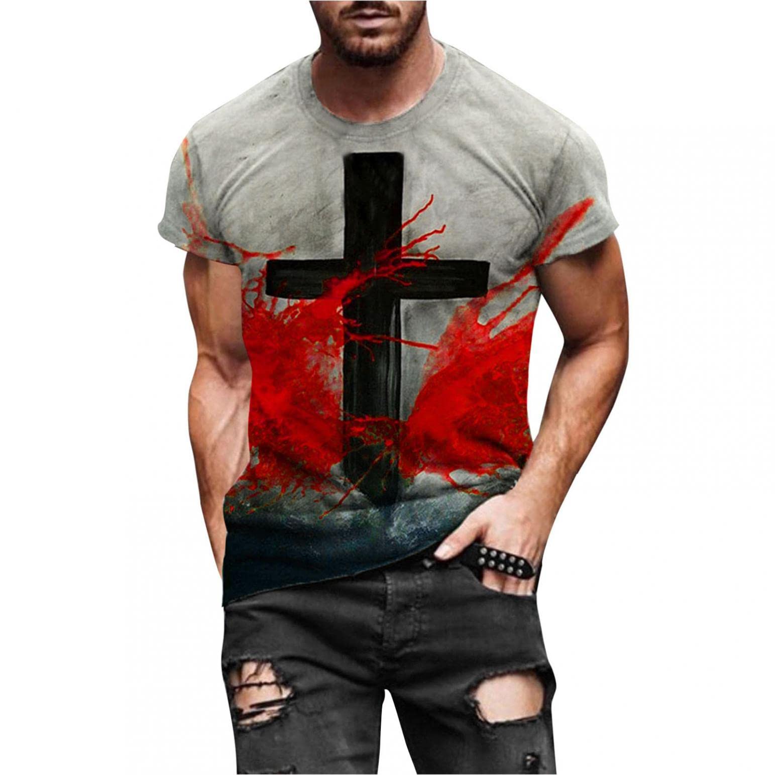 Cool Graphic T-Shirts for Men - Fashion Crew Neck Short Sleeve Casual Streetwear Art Tees | Perfect for Everyday Wear, Street Style & Gifts