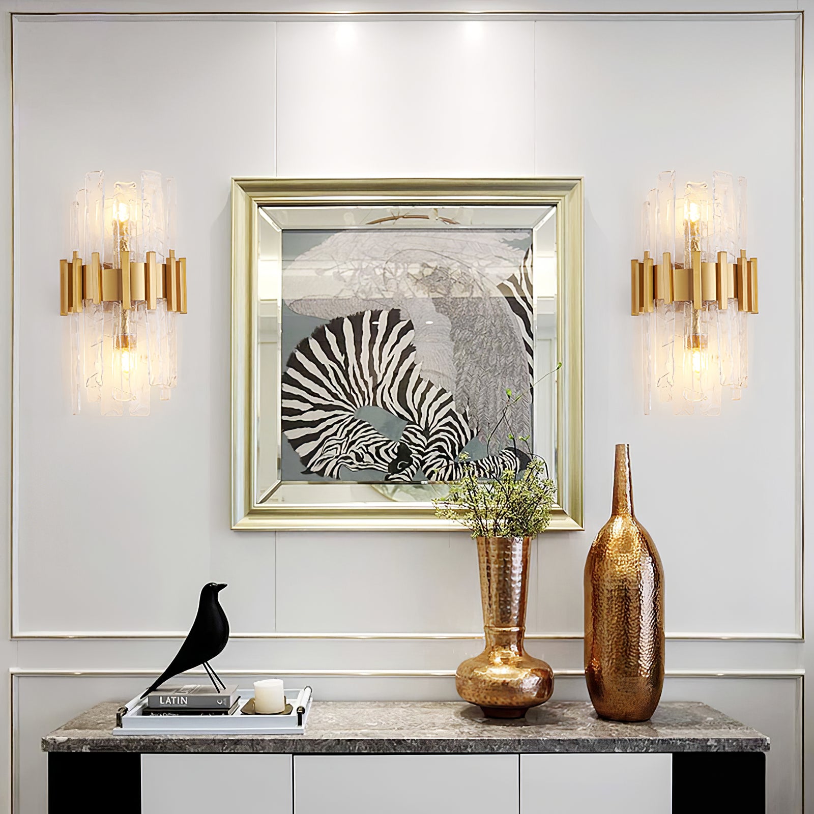 Modern Cicero Wall Sconce Light Fixture - Indoor/Outdoor LED Wall Lamp for Living Room, Bedroom, Patio & Hallway Decor