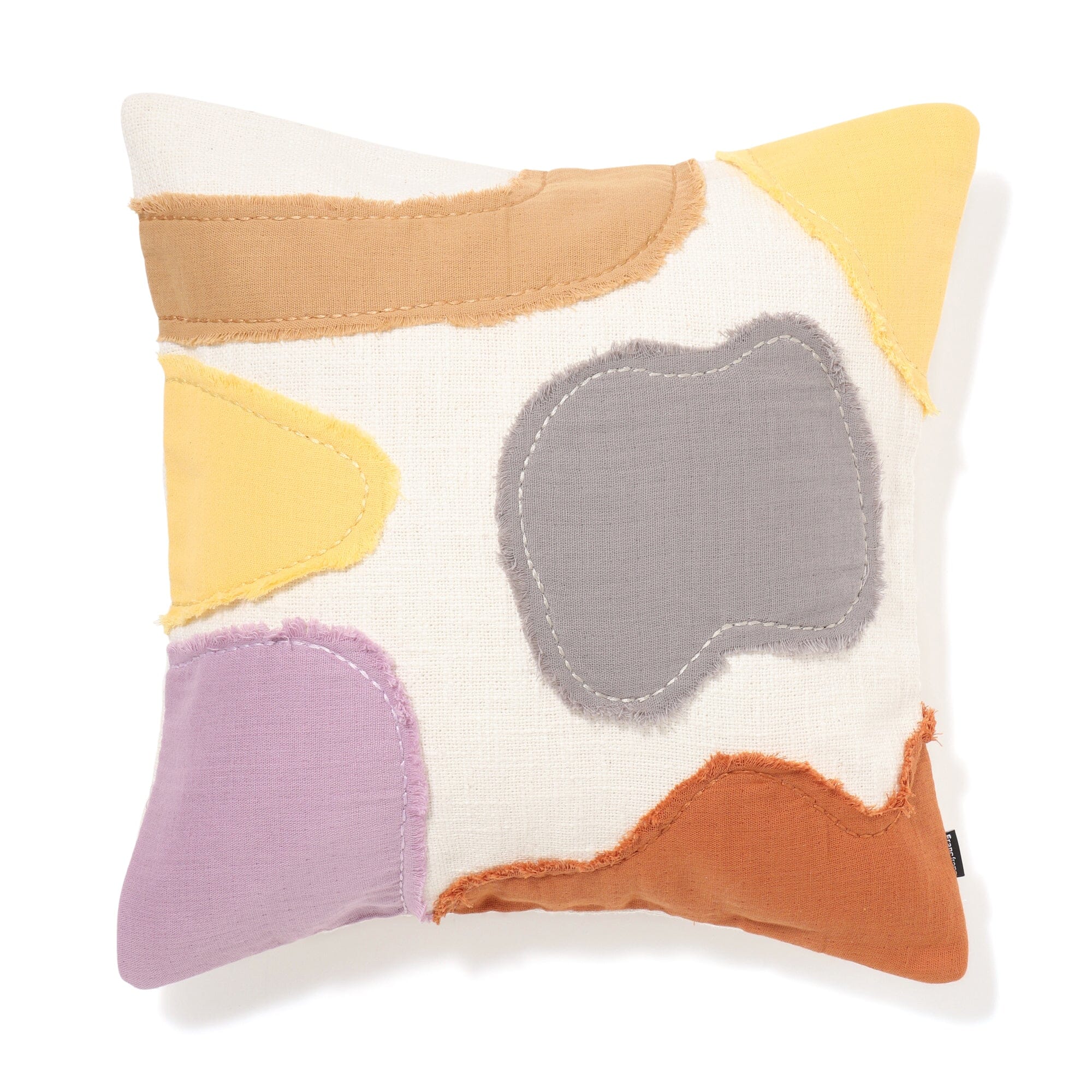 Kika Embroidered Cushion Cover 18x18 Inches Multicolor - Perfect for Sofa, Bed, and Home Decor