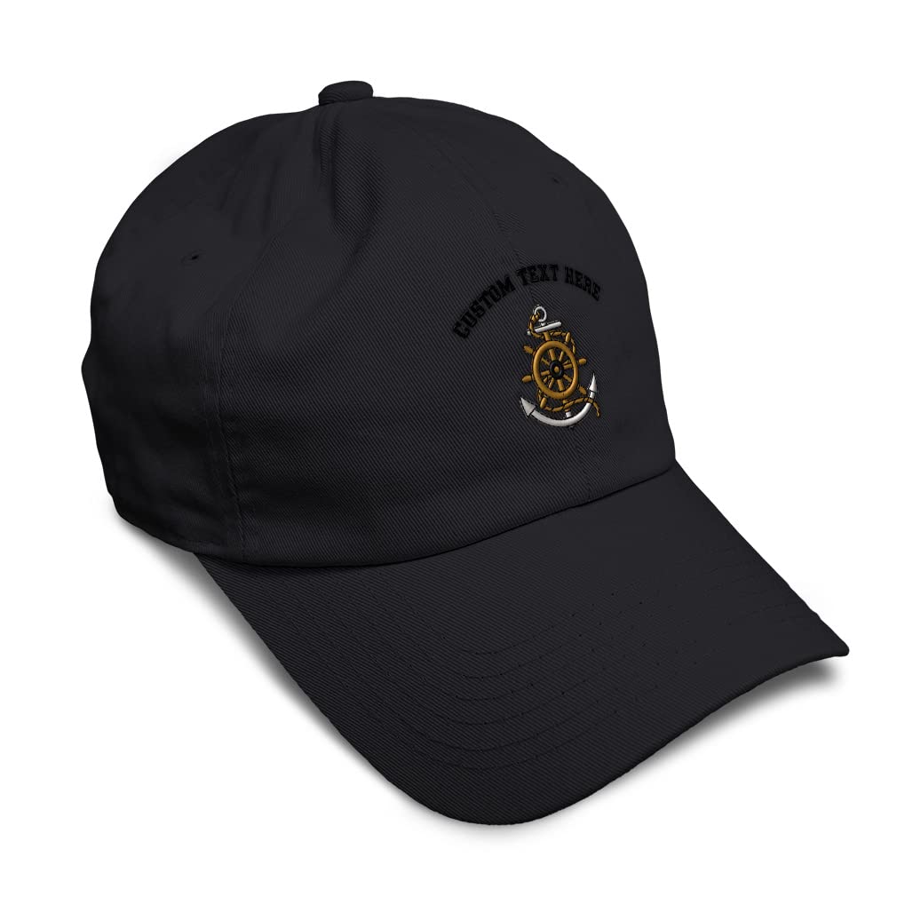 Soft Cotton Baseball Cap with Wheel Anchor Rope Embroidery - Unisex Dad Hat for Men & Women | Perfect for Outdoor Activities, Fishing, and Casual Wear
