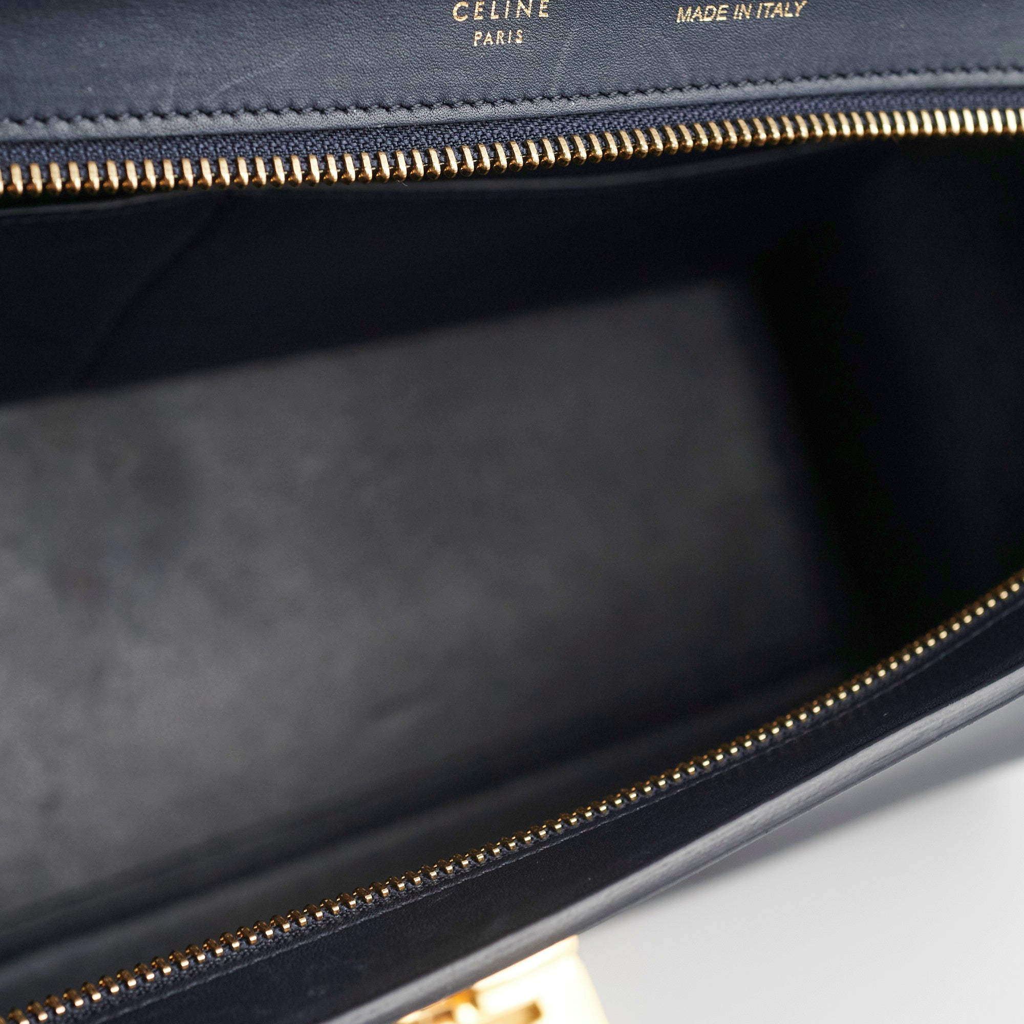 Celine Small Trapeze Handbag in Blue & Black - Luxury Crossbody Bag for Women | Perfect for Work, Travel & Evening Events