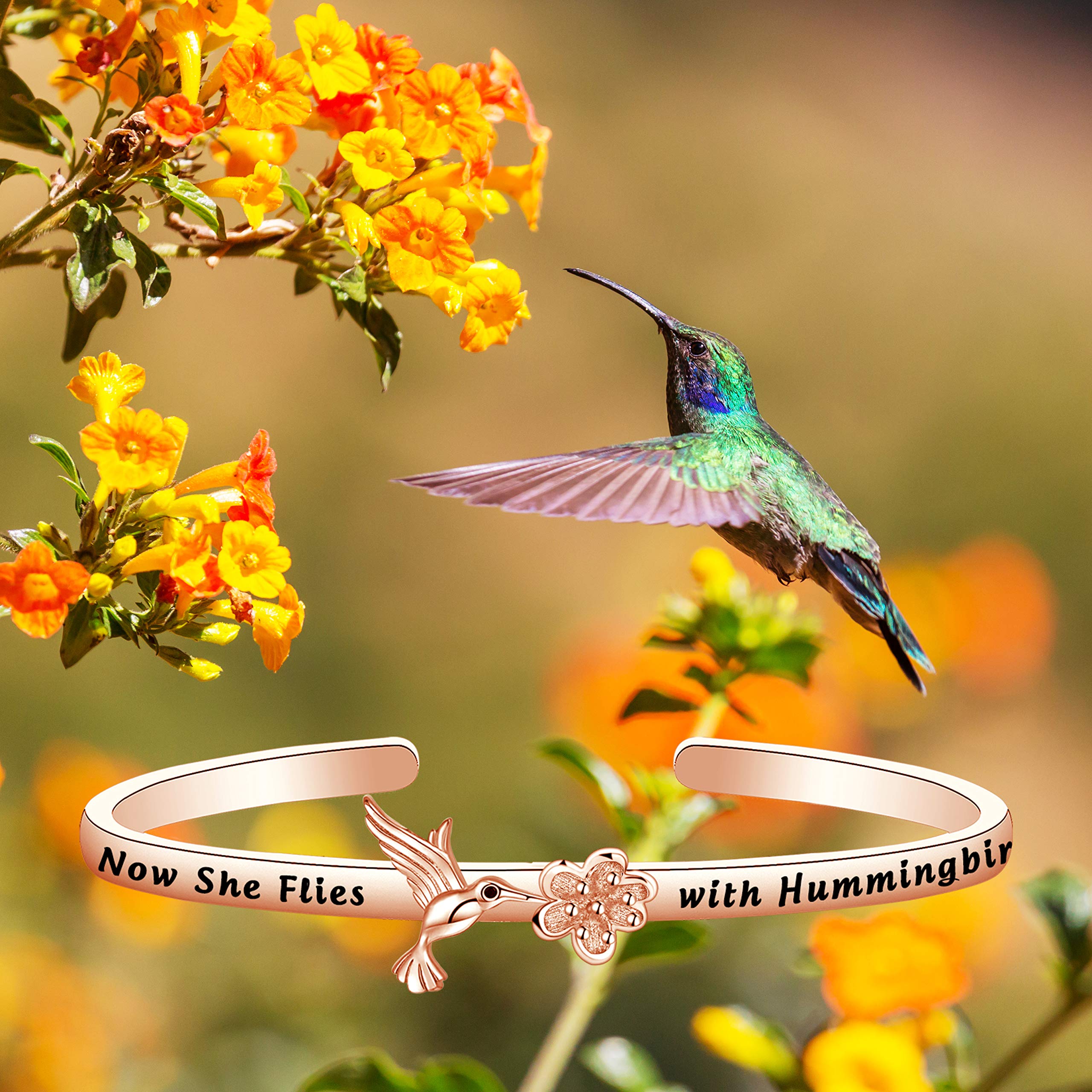 Hummingbird Memorial Bracelet - Sympathy Gift for Her - Bereavement Jewelry for Comfort & Healing