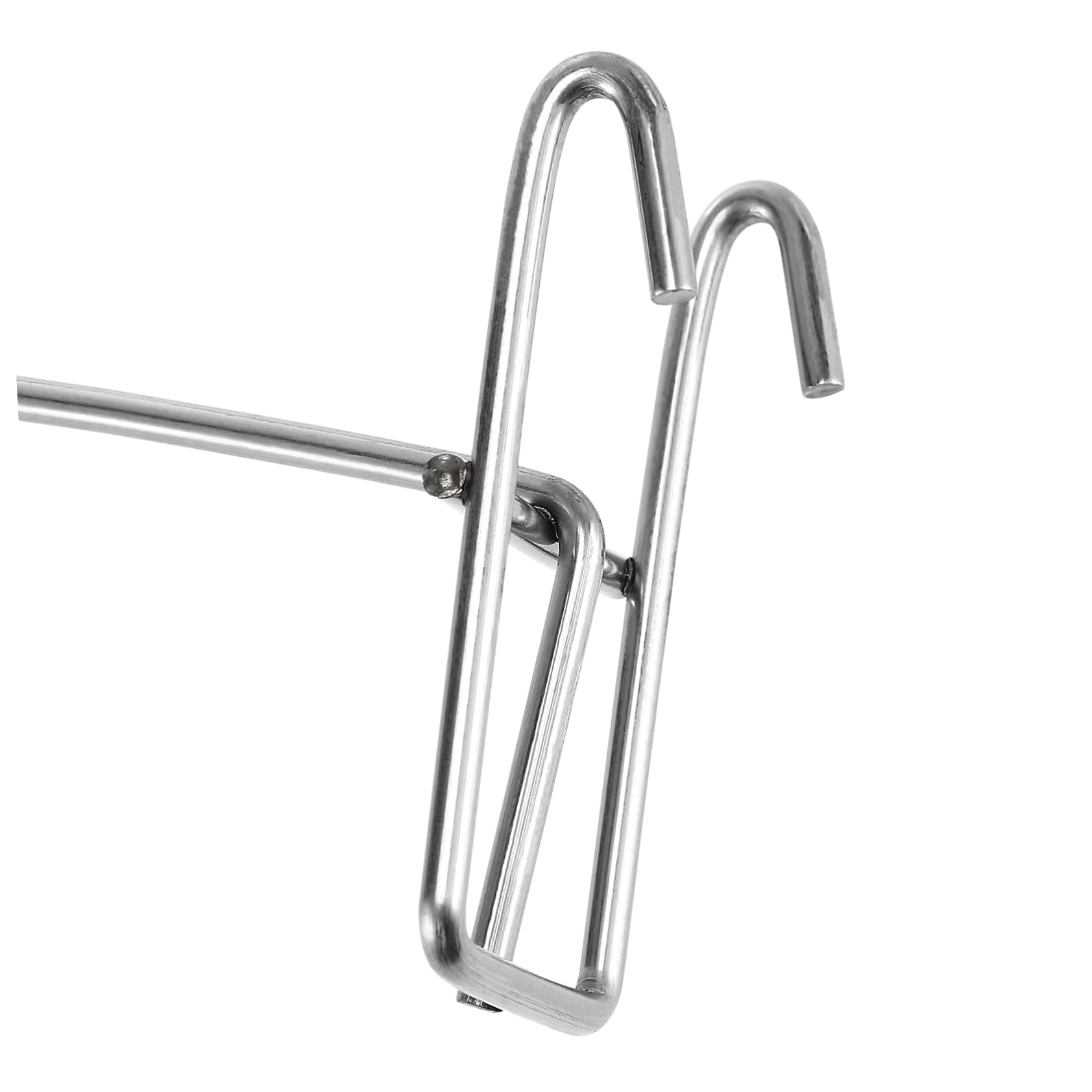 iplusmile 4 Sets 10cm Silver Supermarket Display Hooks - Heavy Duty Mesh Kitchen Hooks for Pans, Cups, Bags & Towels - Easy to Install & Carry (30pcs x 4) - Perfect for Pantry, Retail Store & Home Organization