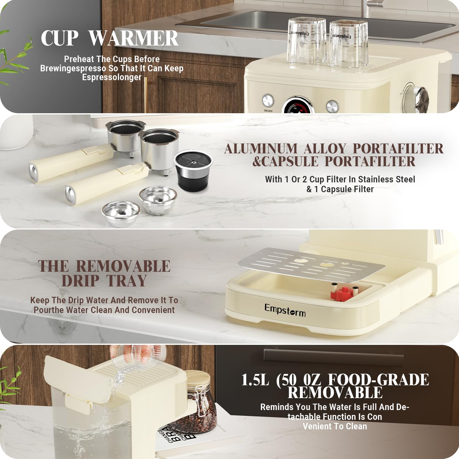 Professional 20 Bar Espresso Machine with Milk Frother - 2-in-1 Cappuccino & Latte Maker, Compatible with NS Original Capsules - Perfect for Home Brewing, Coffee Shops & Office Use