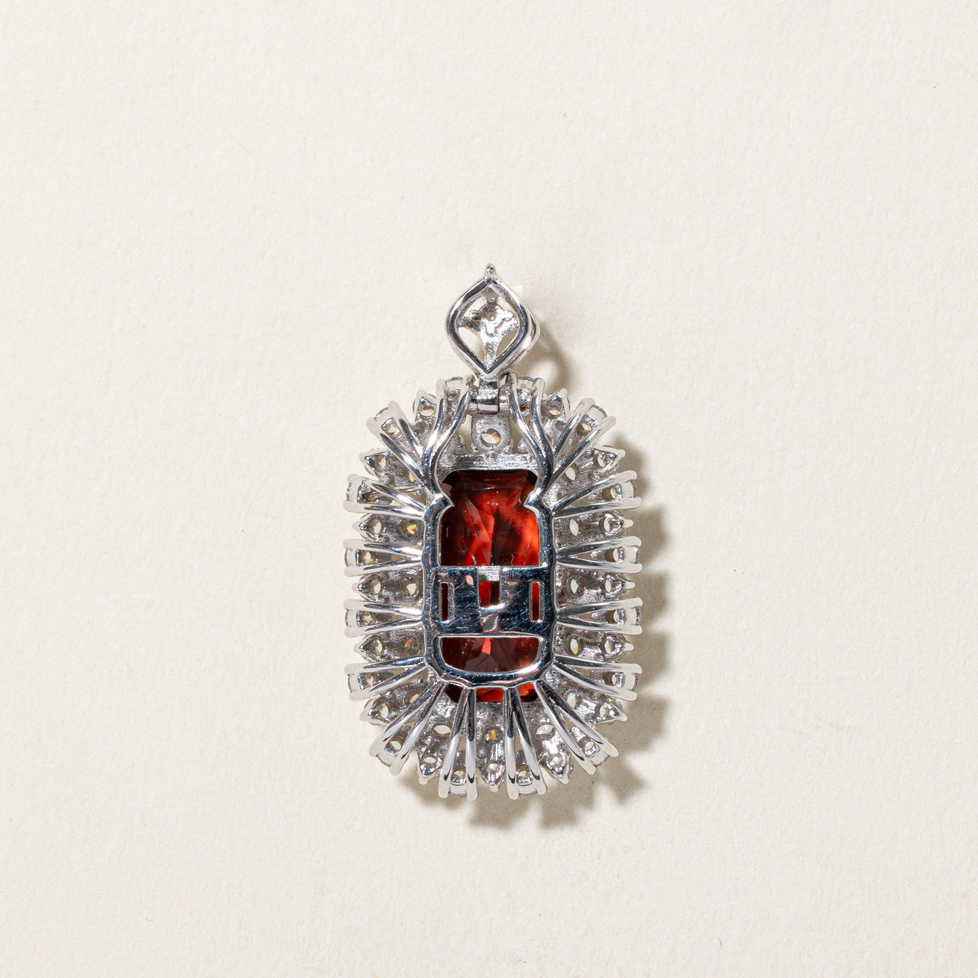 5.33ct Garnet & 1.43ctw Diamond Convertible Pendant Ring Set - Size 6.5 | Elegant Jewelry for Special Occasions & Gifts