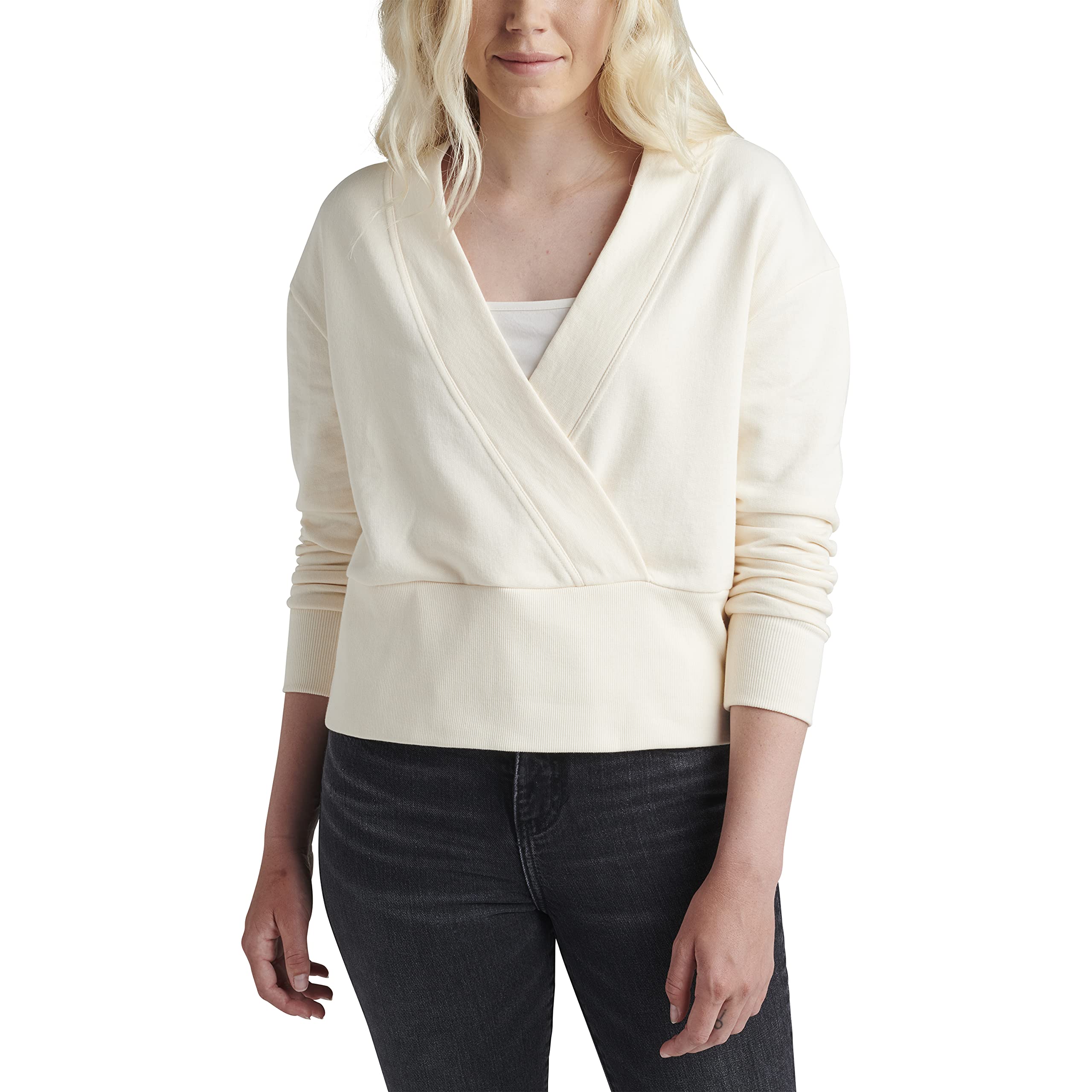 JAG Women's Cross-Front Sweatshirt - Comfortable Pullover Hoodie for Casual Wear, Lounge & Street Style Fashion
