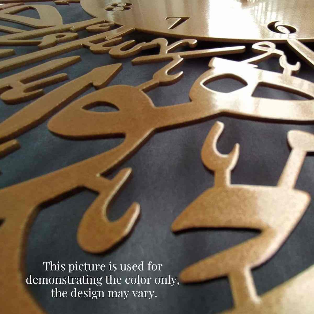 Second Kalima (Shahadah) Islamic Metal Wall Art - Elegant Arabic Calligraphy Home Decor for Muslim Living Room, Mosque & Prayer Space