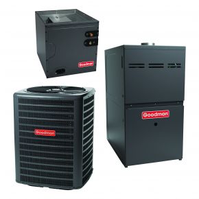 2.5 Ton 13 SEER Goodman Gas Furnace & AC System - Complete Heating & Cooling Solution for Homes & Offices