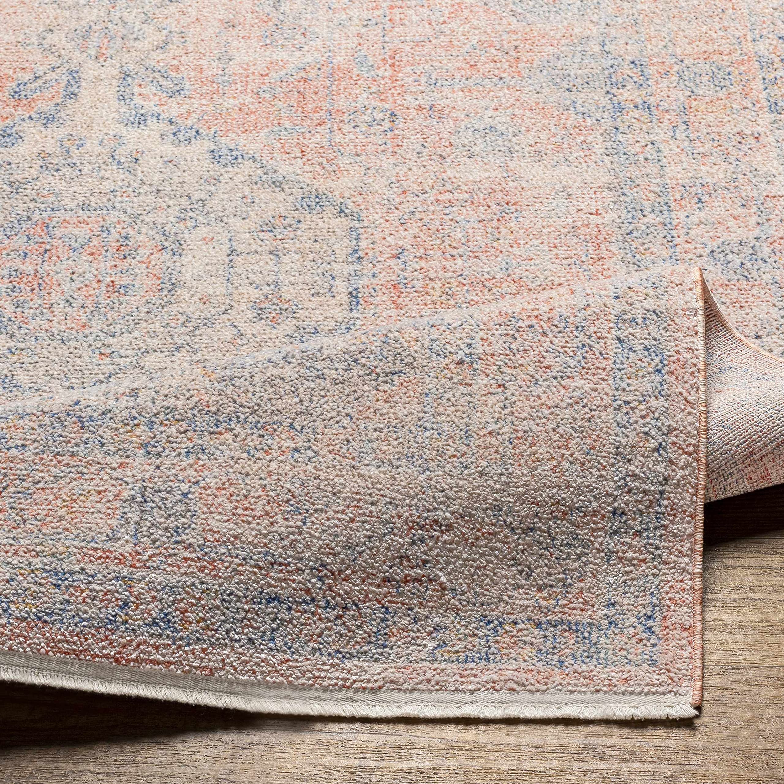 Hauteloom Akio Traditional Area Rug - Pale Pink, Ivory, Light Gray - 5'3