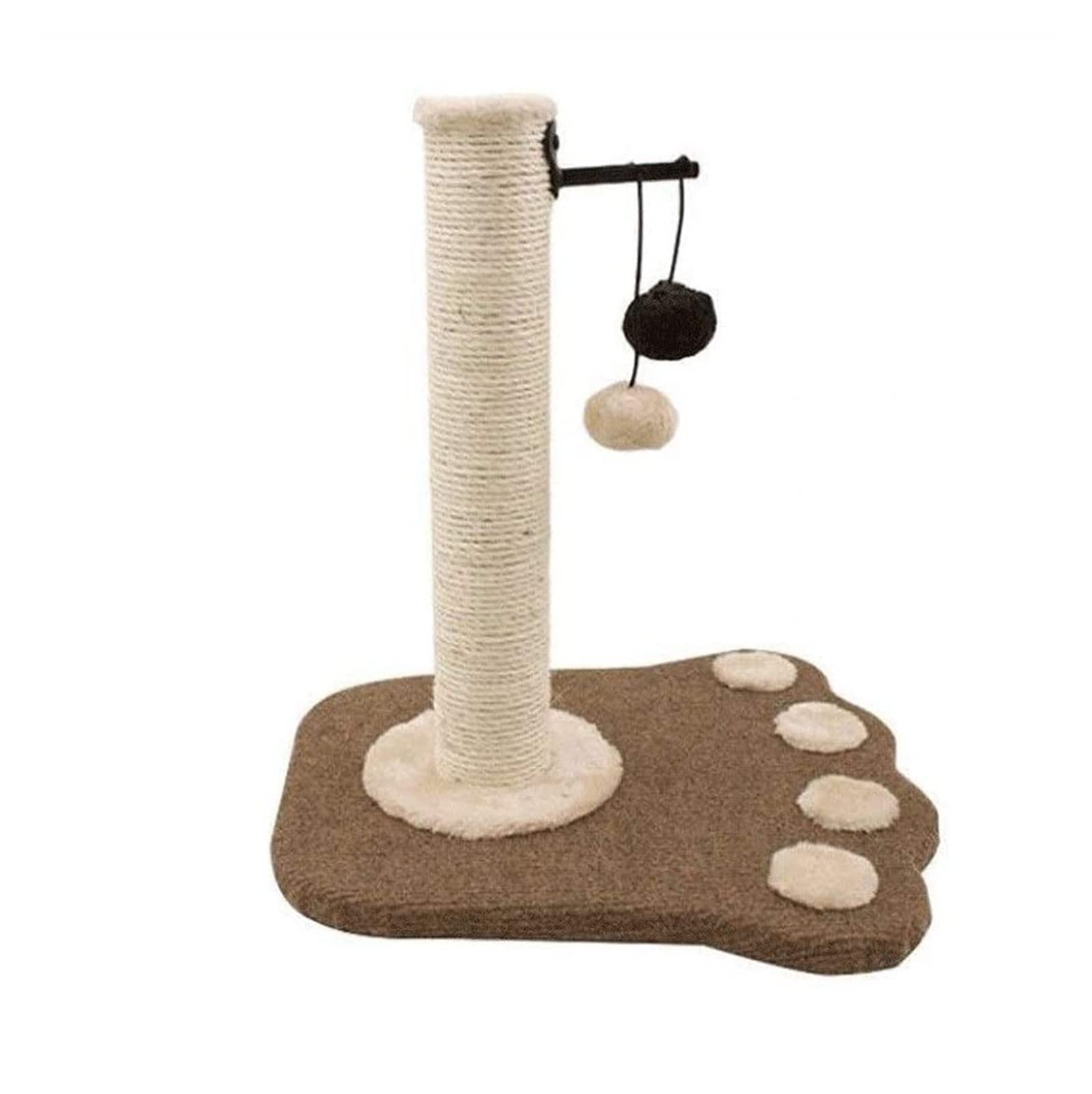 Zinhsq Tall Cat Scratching Post with Hanging Ball - Durable Sisal Rope Cat Tree & Claw Scratcher for Indoor Cats - Perfect for Play, Exercise, and Furniture Protection