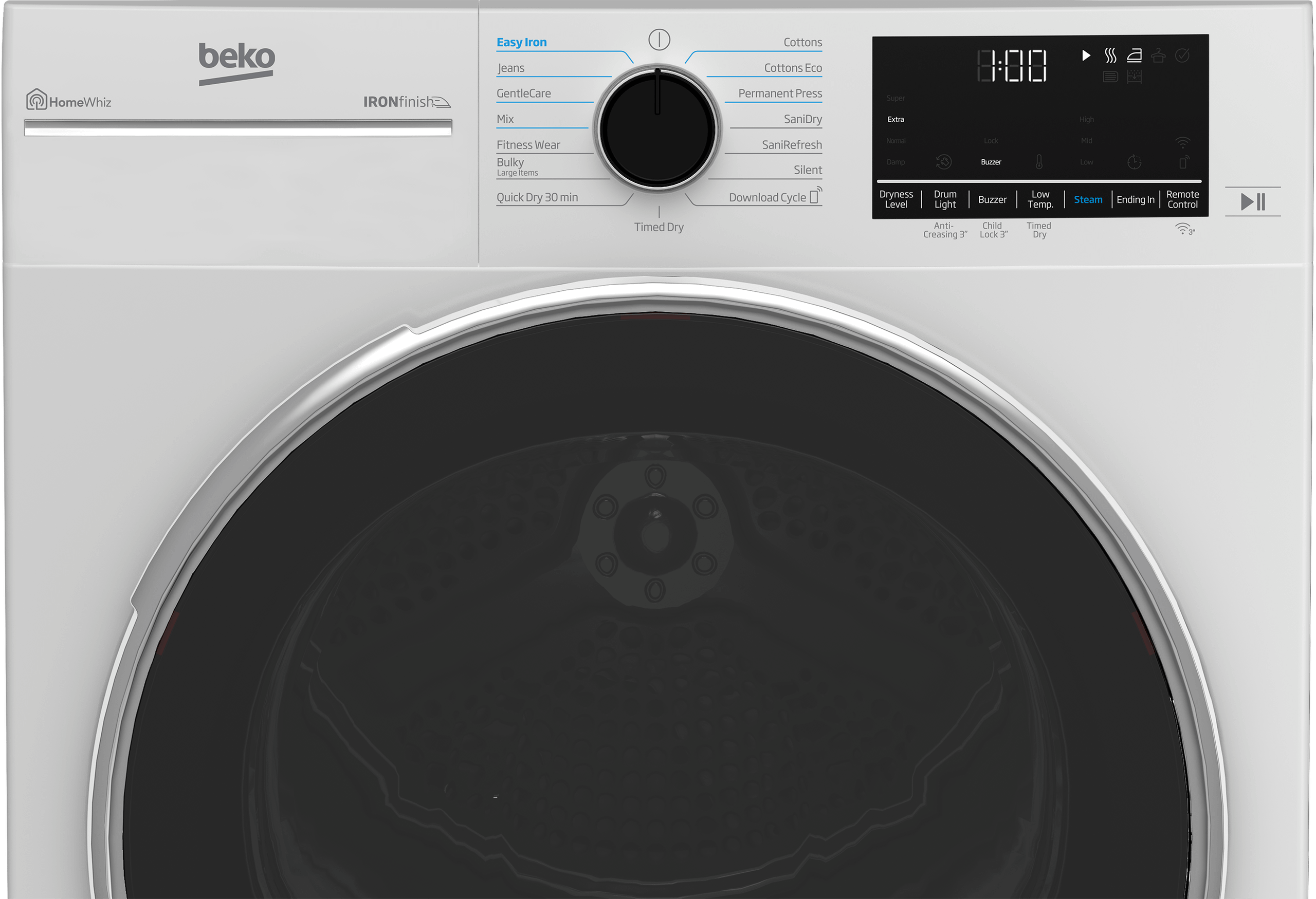 Beko HPD24414W 24 Inch Heat Pump Ventless Front Load Dryer - Energy Efficient Laundry Solution for Apartments & Small Spaces