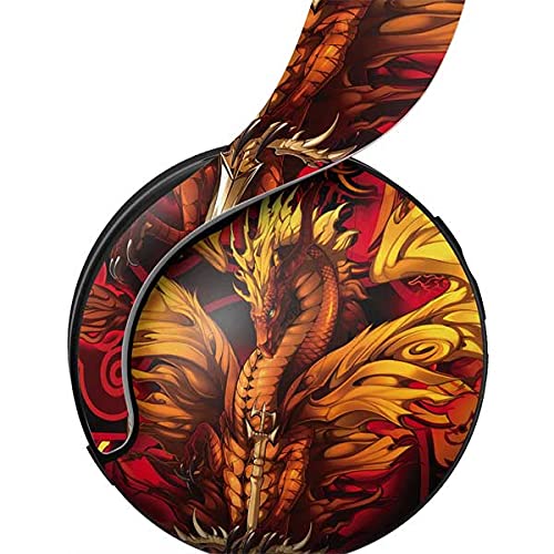 Premium Skinit Decal Gaming Skin for PS5 Pulse 3D Wireless Headset - Tate & Co. Fire Dragon Design | Protective Vinyl Cover for Gaming Sessions & Travel