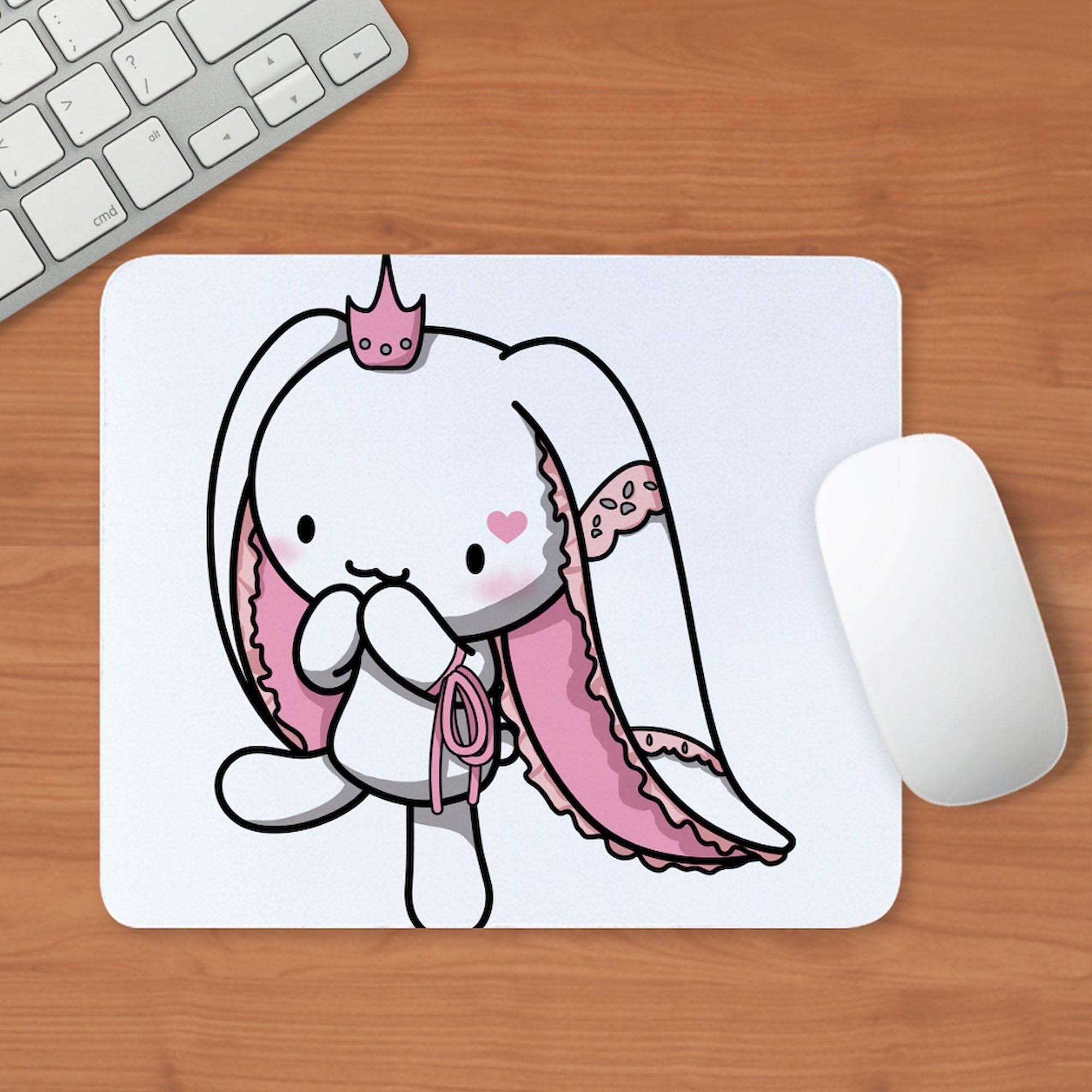 Princess of Hearts Non-Slip Rubber Gaming Mouse Pad - Perfect for PC, Laptop & Office Workstations | Cute Royal Design for Gamers & Computer Users