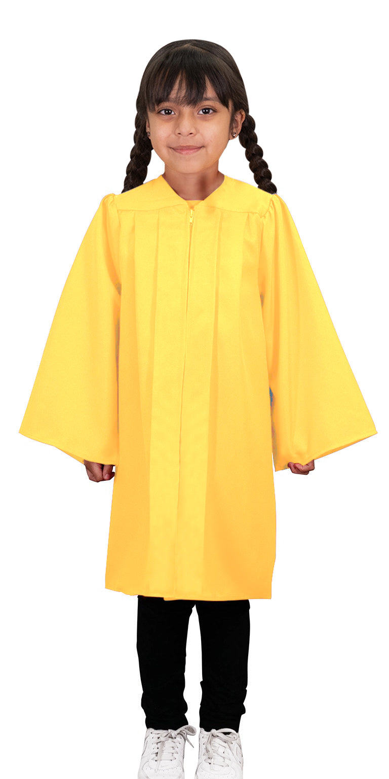 Matte Gold Graduation Gown for Kids - Preschool & Kindergarten Graduation Ceremony Outfit | Perfect for School Photos, Graduation Parties & Special Events